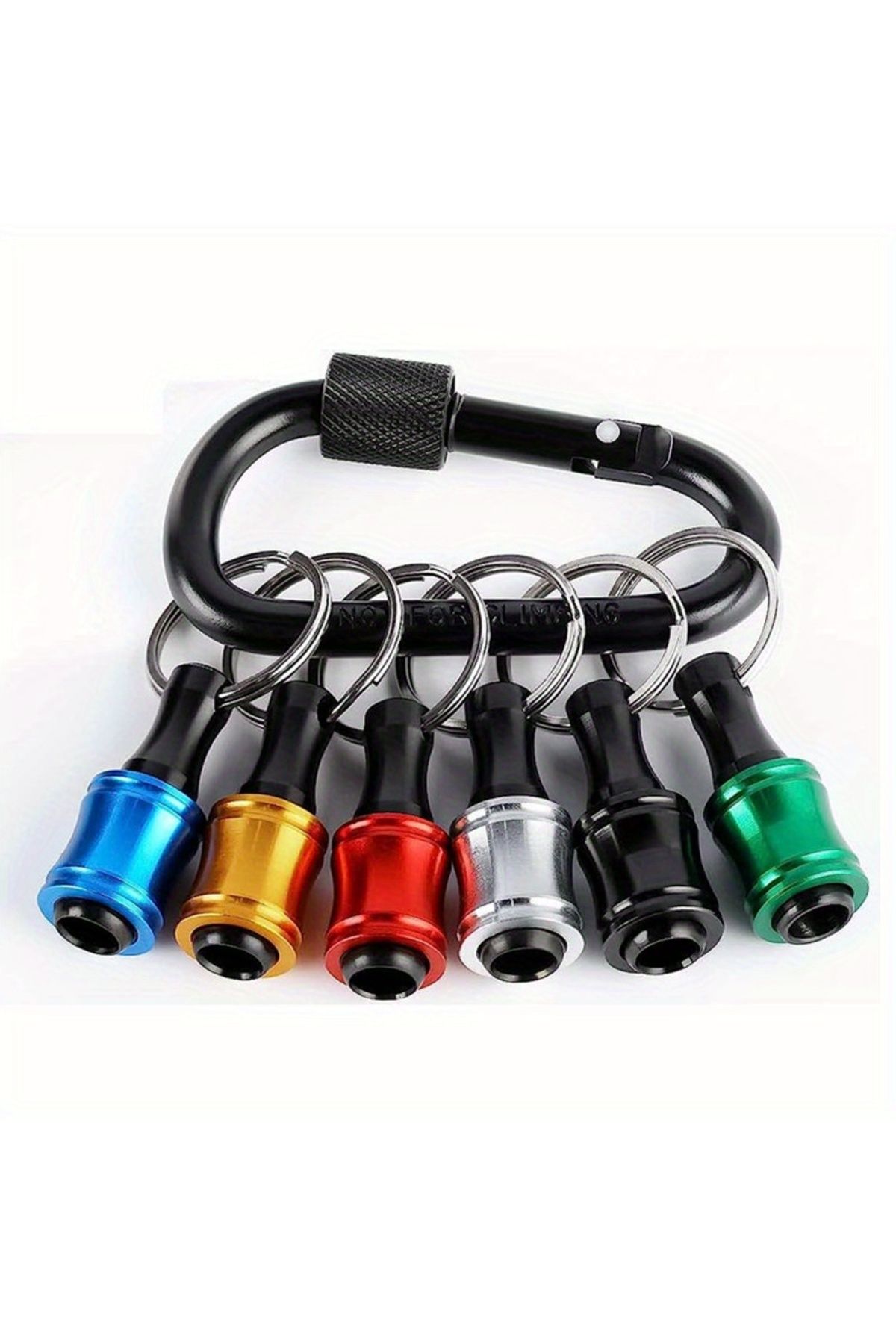 Choice-Red 6pcs/set 1/4" Hexagonal Shank Screwdriver Head Holder Extension Rod Key Chain Adapter Drill Bit 1