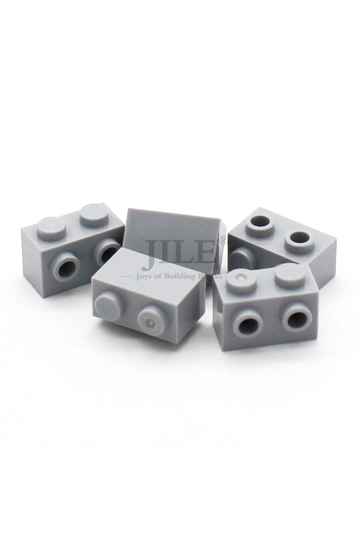 Choice-Light Gray 40pcs 40pcs Moc Building Blocks 11211 Brick Modified 1x2 With Studs On Side Compatible As 1
