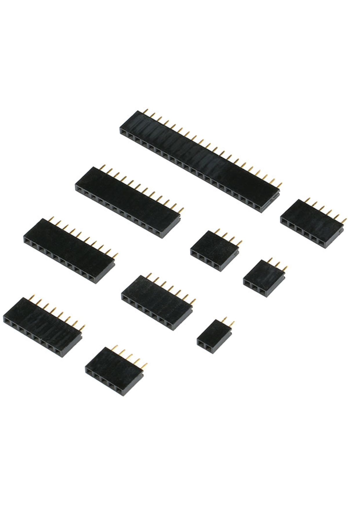 Choice-15p 10pcs 2.54mm Pitch Single Row Female 2~40p Pcb Socket Board Pin Header Connector Strip Pinheader 1