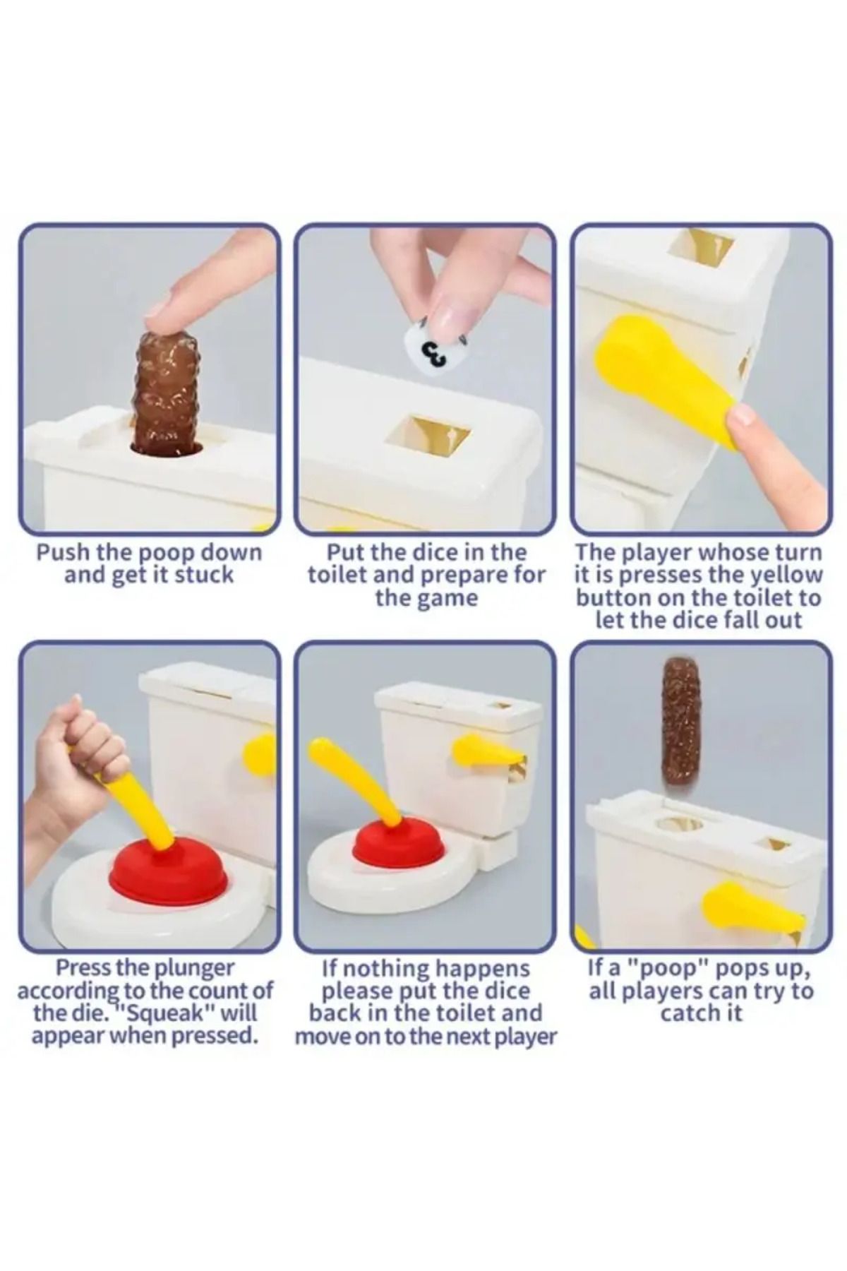 Choice-Funny Toilet Trick Toy Interactive Die Roll Spoof Toilet Flushing Toy Craps And Toilet Flush Part... 3