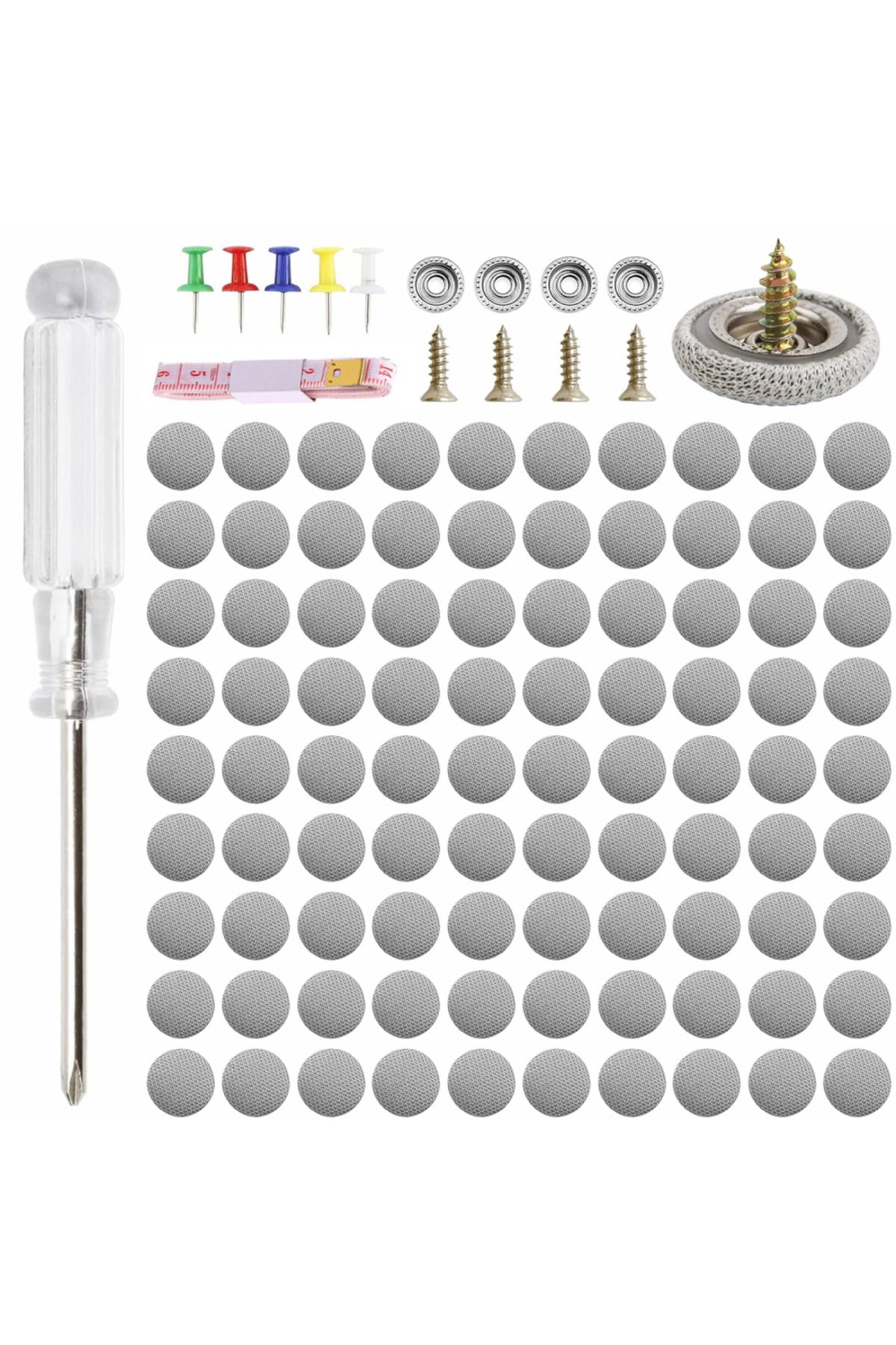 Choice-Kit 90 Grey Staples, Screwdriver, Measuring tape, Colored needles, For repairing the car roof and... 8