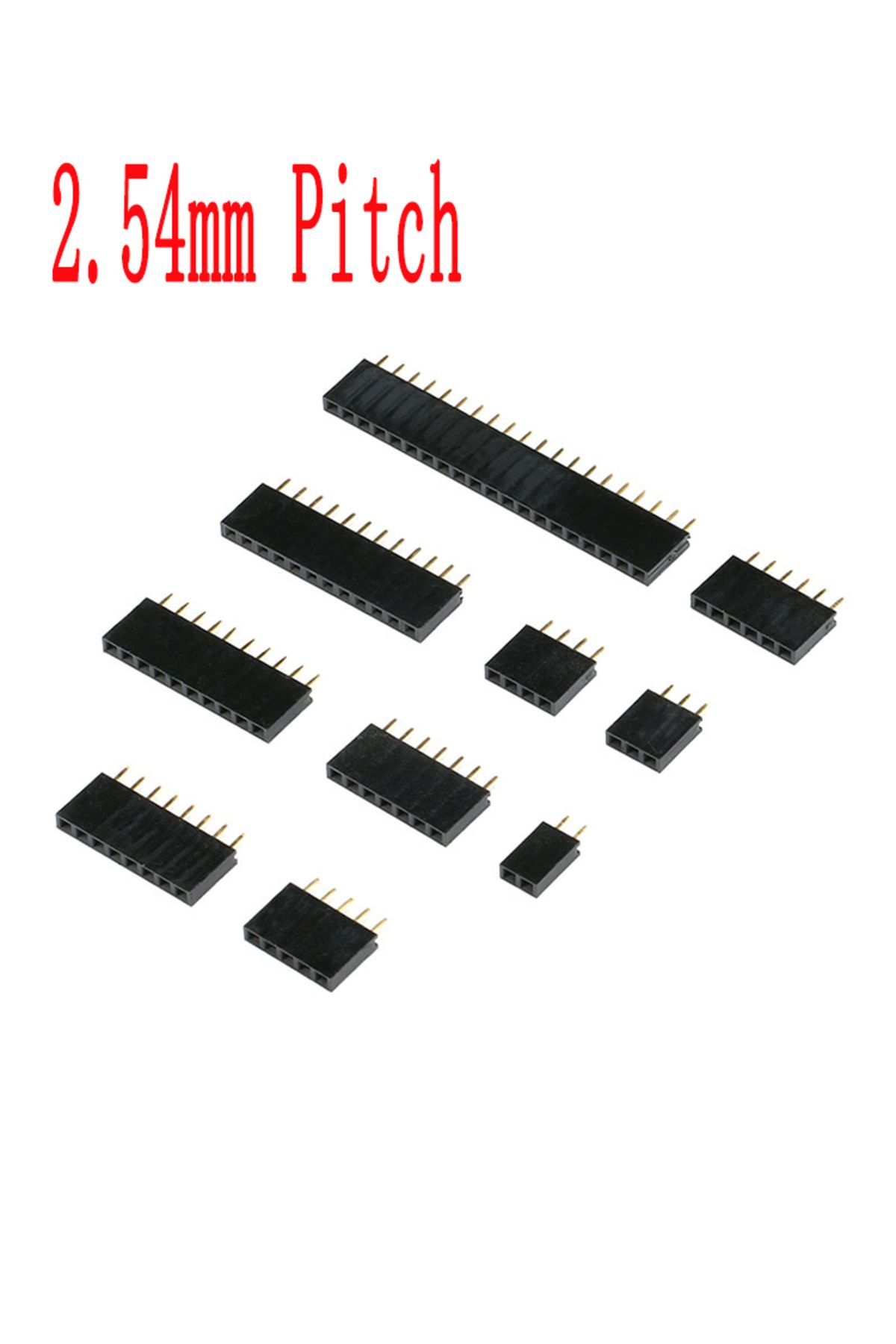 Choice-15p 10pcs 2.54mm Pitch Single Row Female 2~40p Pcb Socket Board Pin Header Connector Strip Pinheader 7