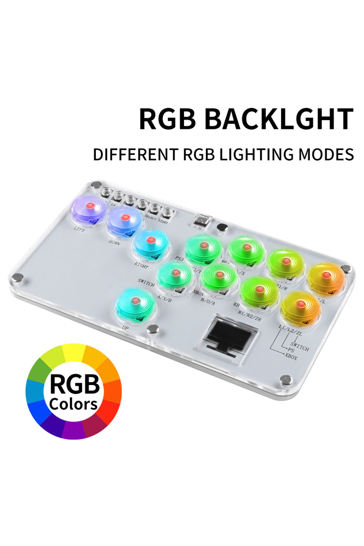 GGBEE-Leverless Controller Fight Sticks 12Keys All-Button Mini Fighting Game Arcade Stick Stickless Arc... 2