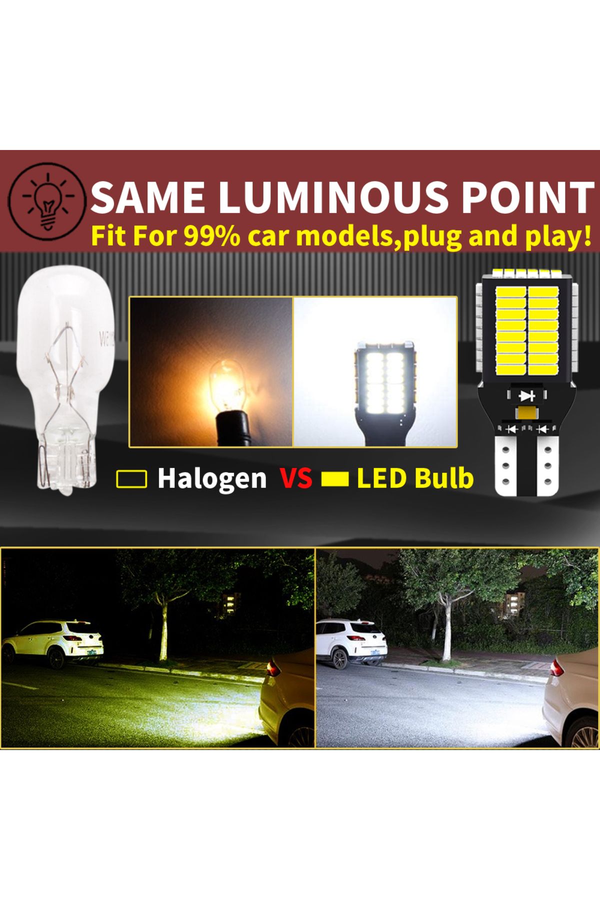 Neallor-2pcs LED Reverse Light Blub Backup Lamp W16W T15 921 Canbus For BMW E81 E87 E88 E82 E92 E90 E91 E... 5