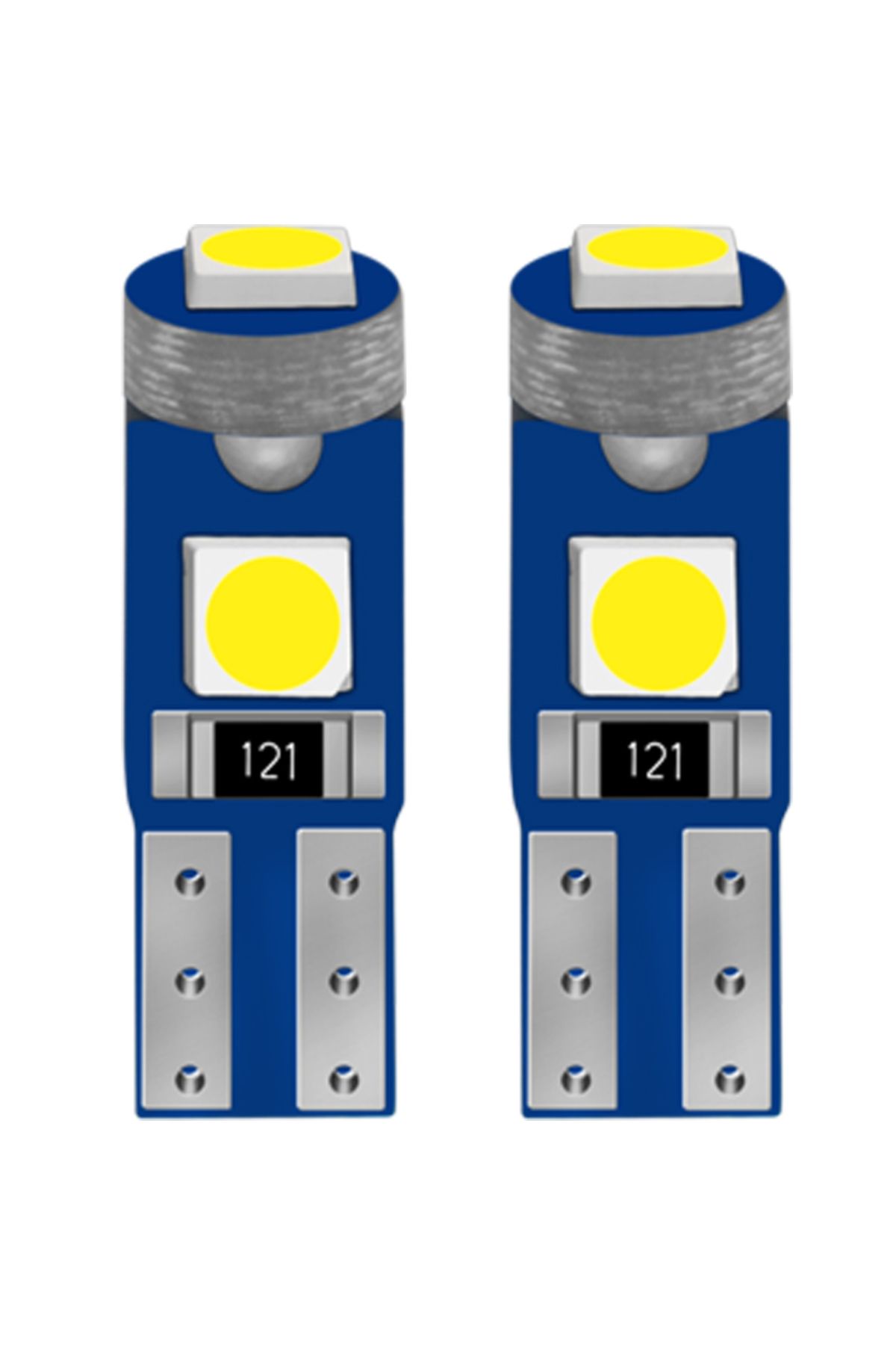 Choice-White 10pcs T5 Led Bulb W3w W1.2w Led Canbus Car Interior Lights Dashboard Warming Indicator Wedge A 8