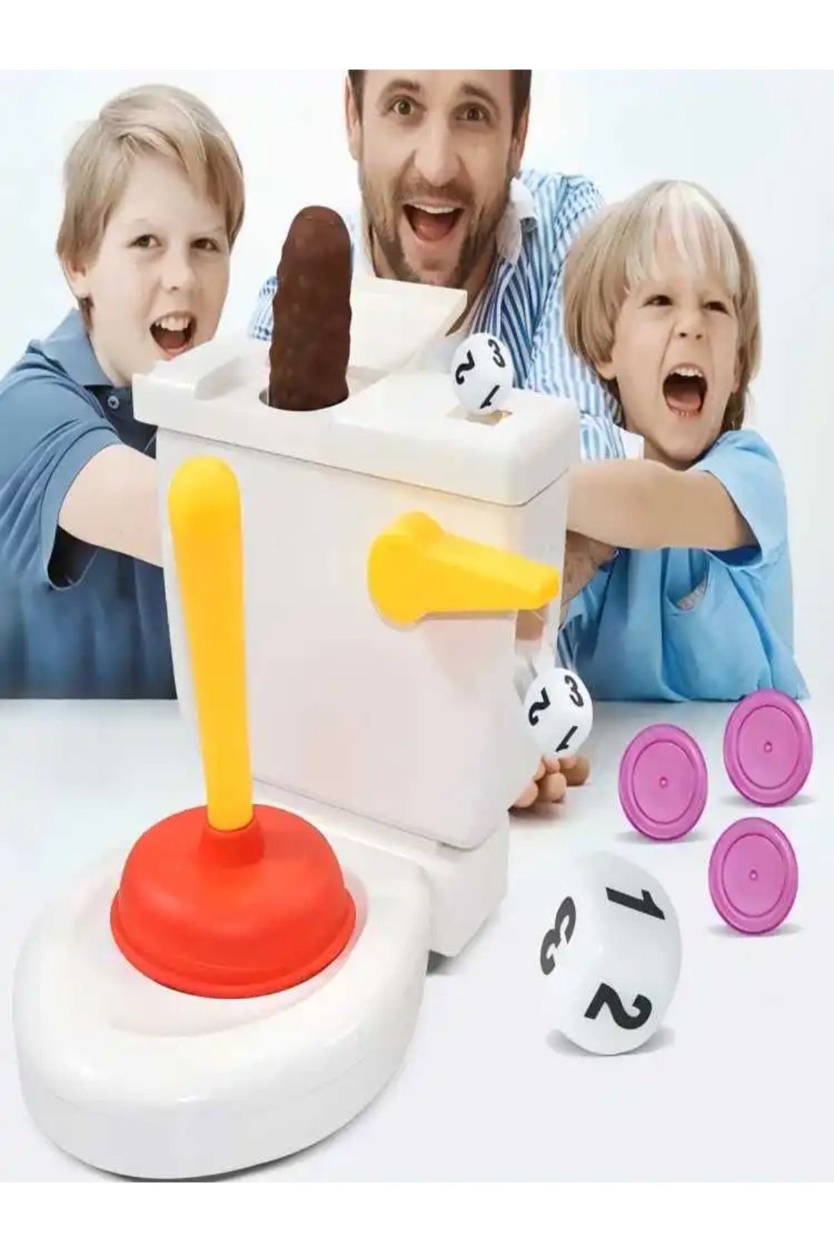 Choice-Funny Toilet Trick Toy Interactive Die Roll Spoof Toilet Flushing Toy Craps And Toilet Flush Part... 8