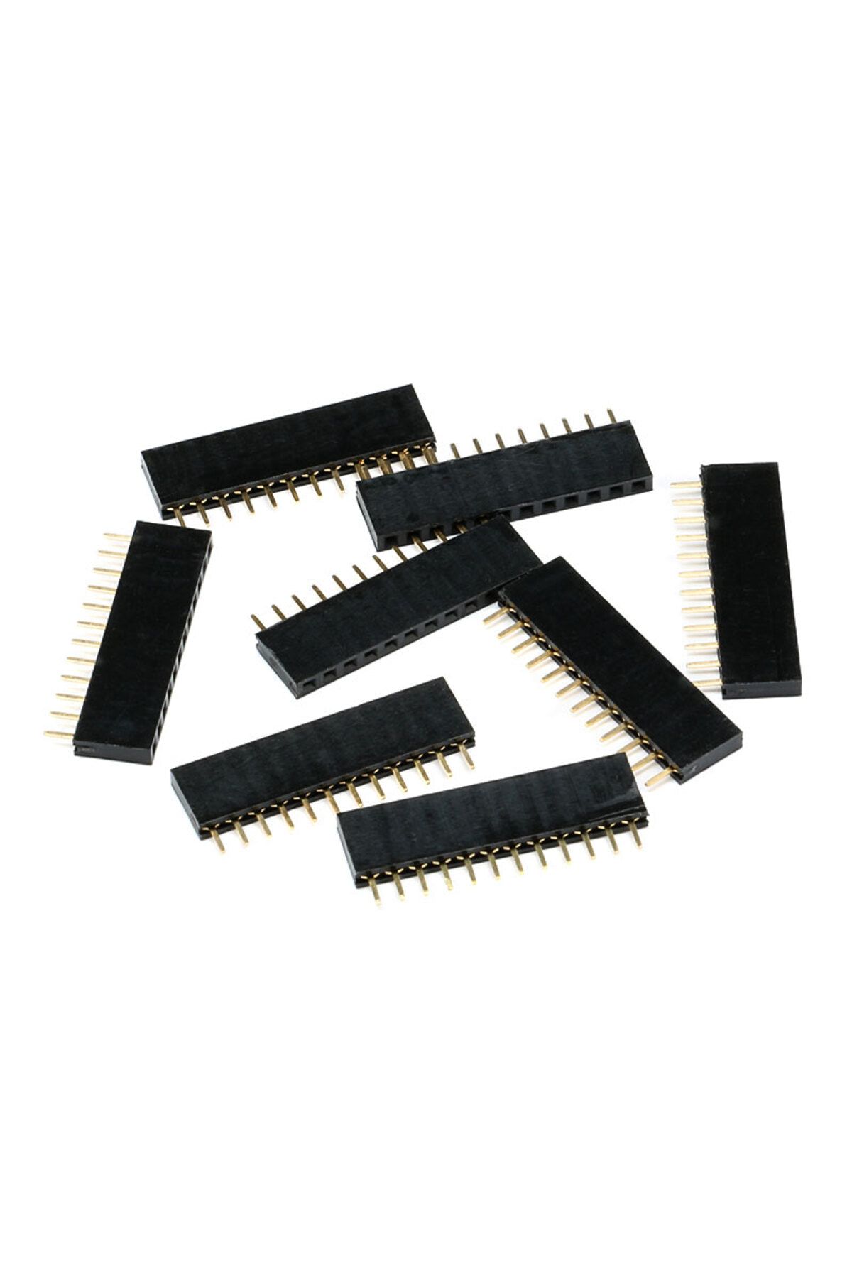 Choice-15p 10pcs 2.54mm Pitch Single Row Female 2~40p Pcb Socket Board Pin Header Connector Strip Pinheader 2