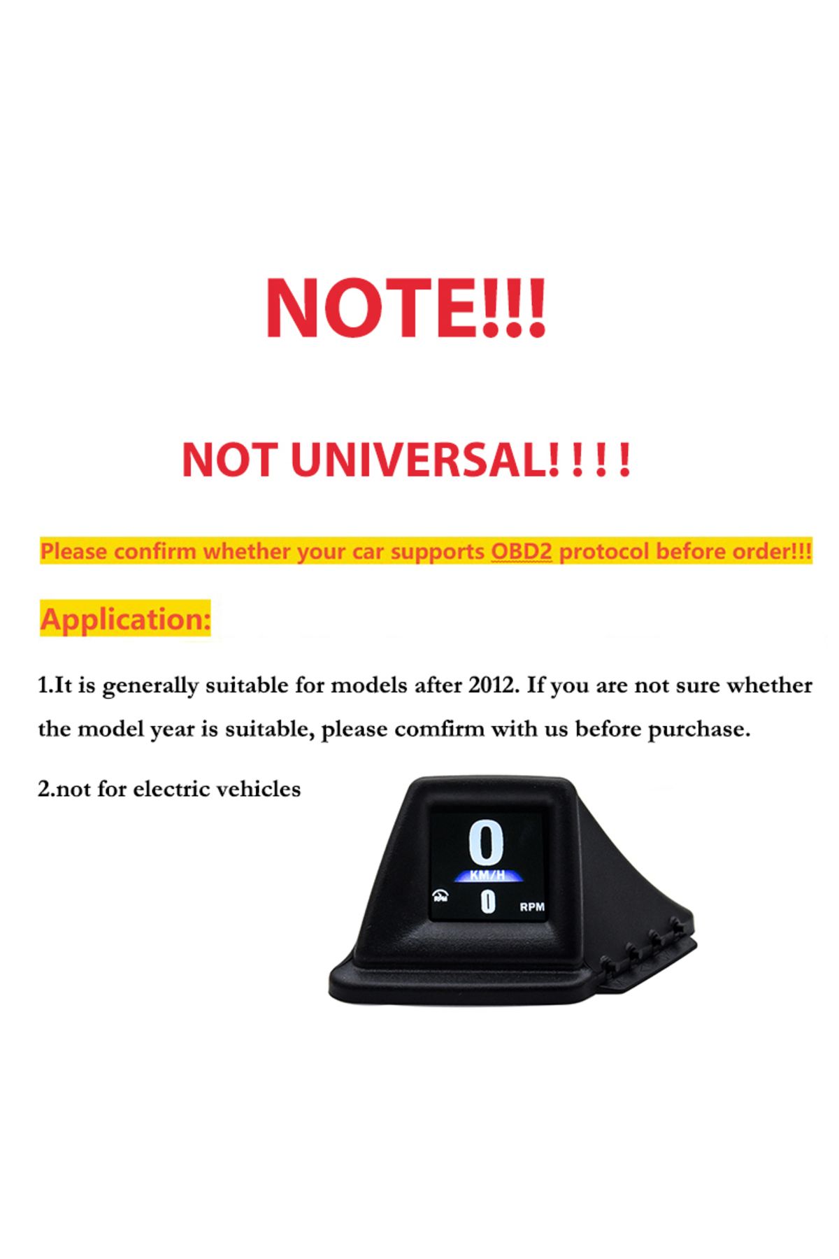 Choice-New Multi-function HUD Gadget OBD2+GPS On-board Computer A-pillar Trim Install RPM Turbo Oil Pres... 6