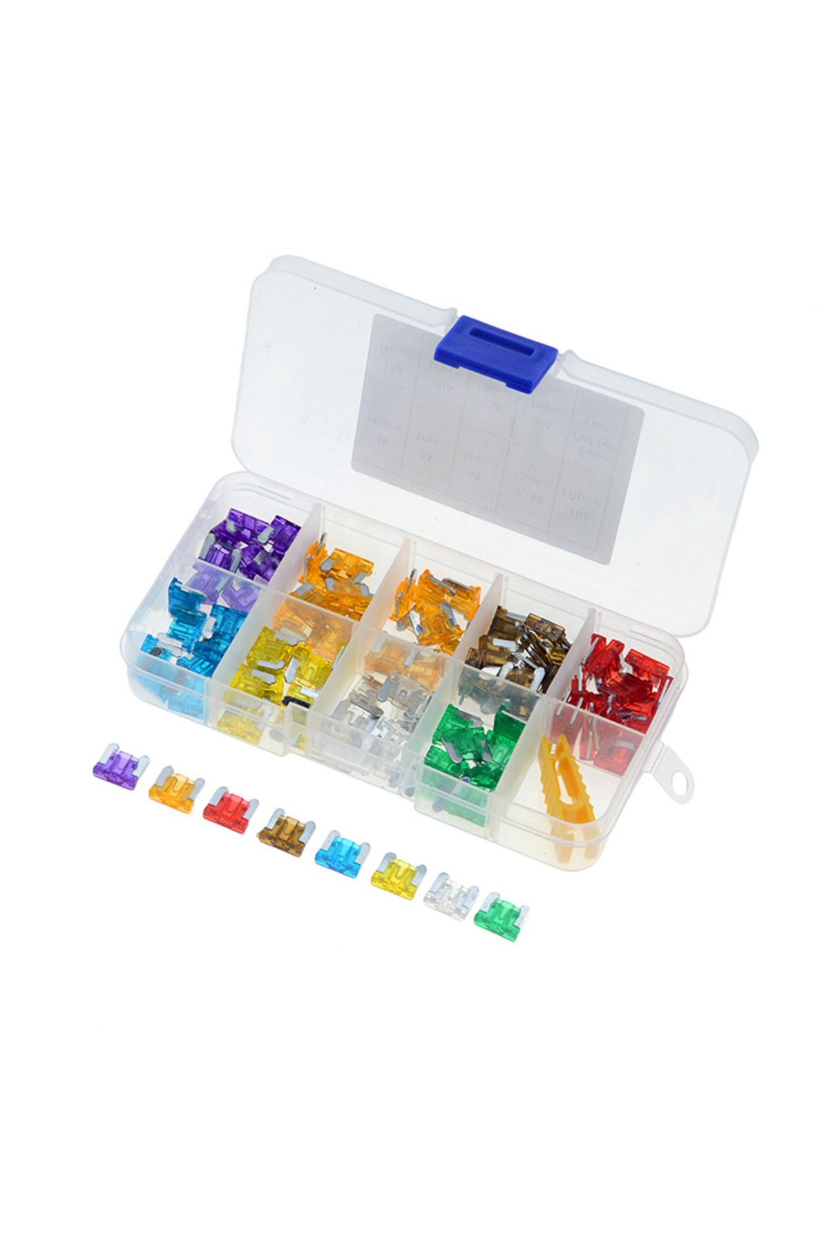 Choice-100pcs/lot Car Truck Micro Blade Fuses 3A 5A 7.5A 10A 15A 20A 25A 30A AMP Plastic Box Assortment ... 8