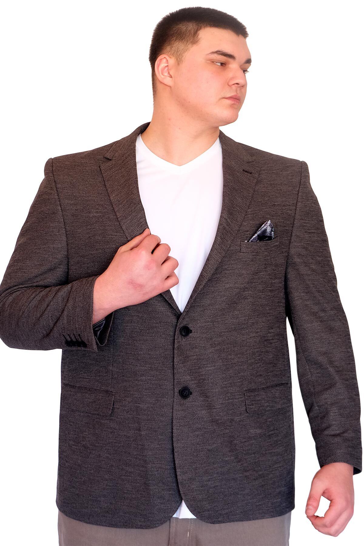 ModeXL-ВЕЛИКОБРИТАНИЯ 23028 FUME - Класическо мъжко сако с големи размери 5