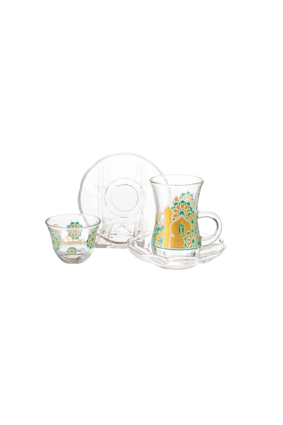 HIC-18-Piece Tea And Coffee Set Ramadan design gold colour 1