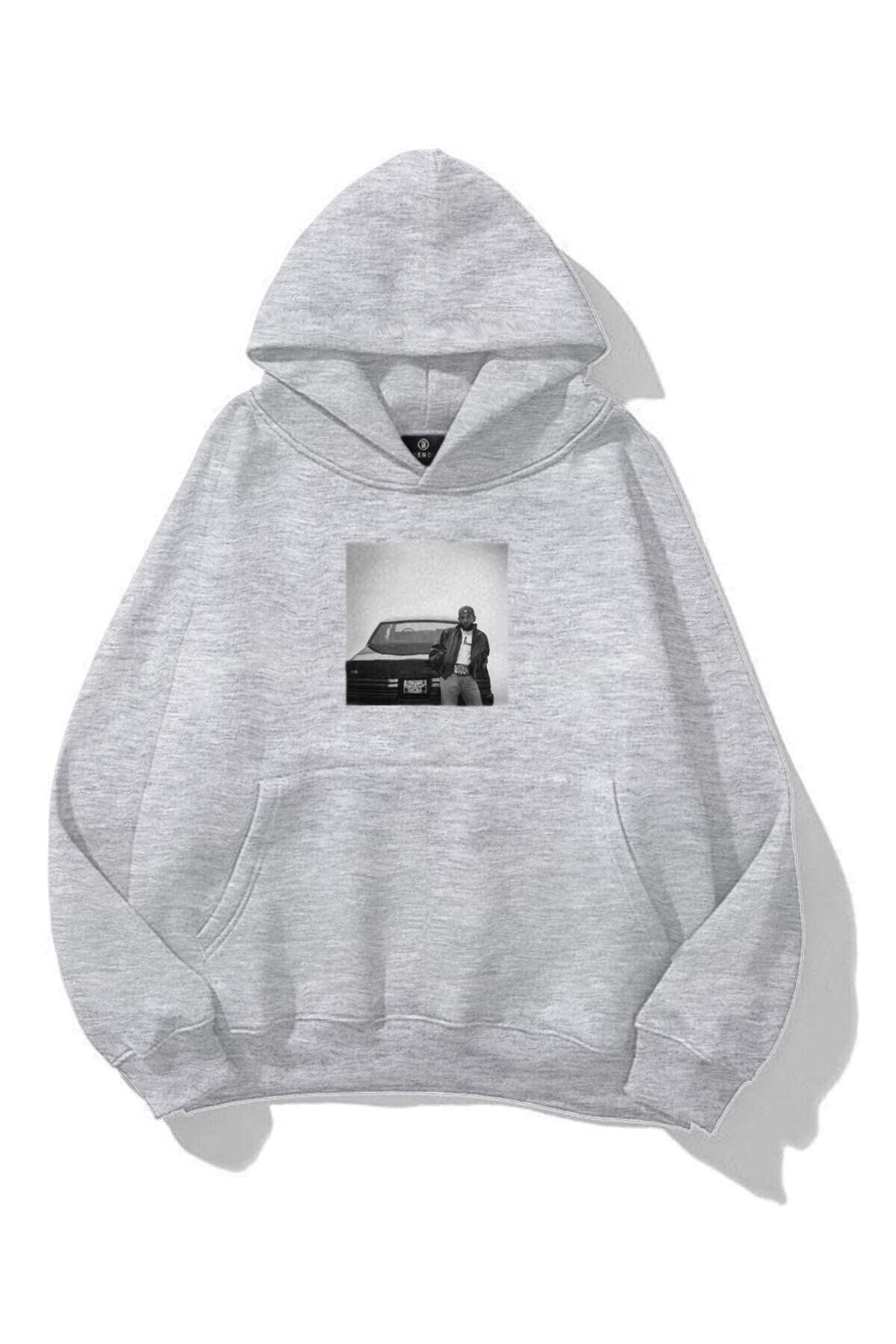 Trendiz Unisex GNX Kendrick Lamar Sweatshirt Gri melanj