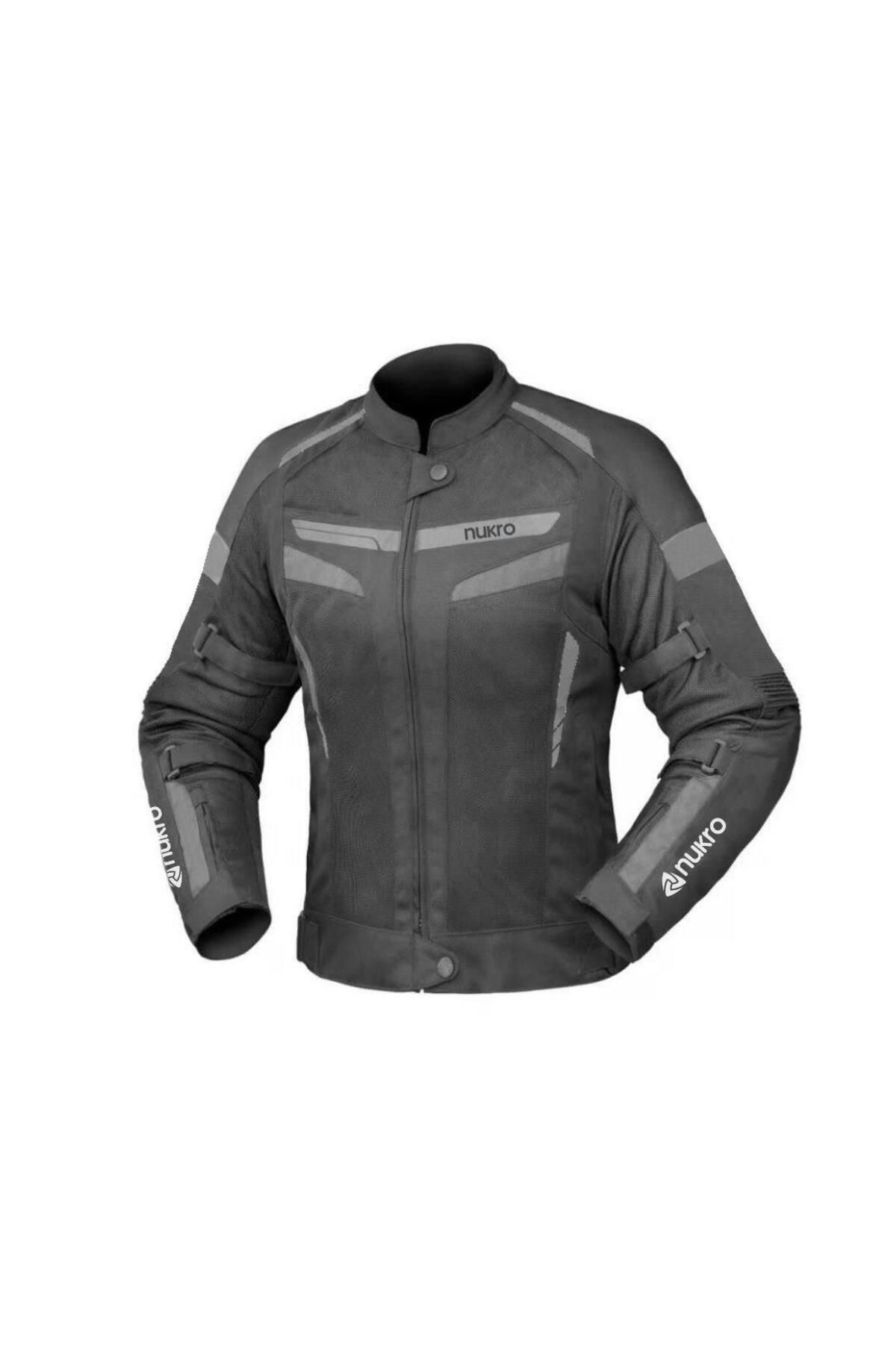 Nukrotech NUKROWEAR STEALTH PRO GRİ 4 MEVSİM KADIN MOTOSİKLET CEKETİ