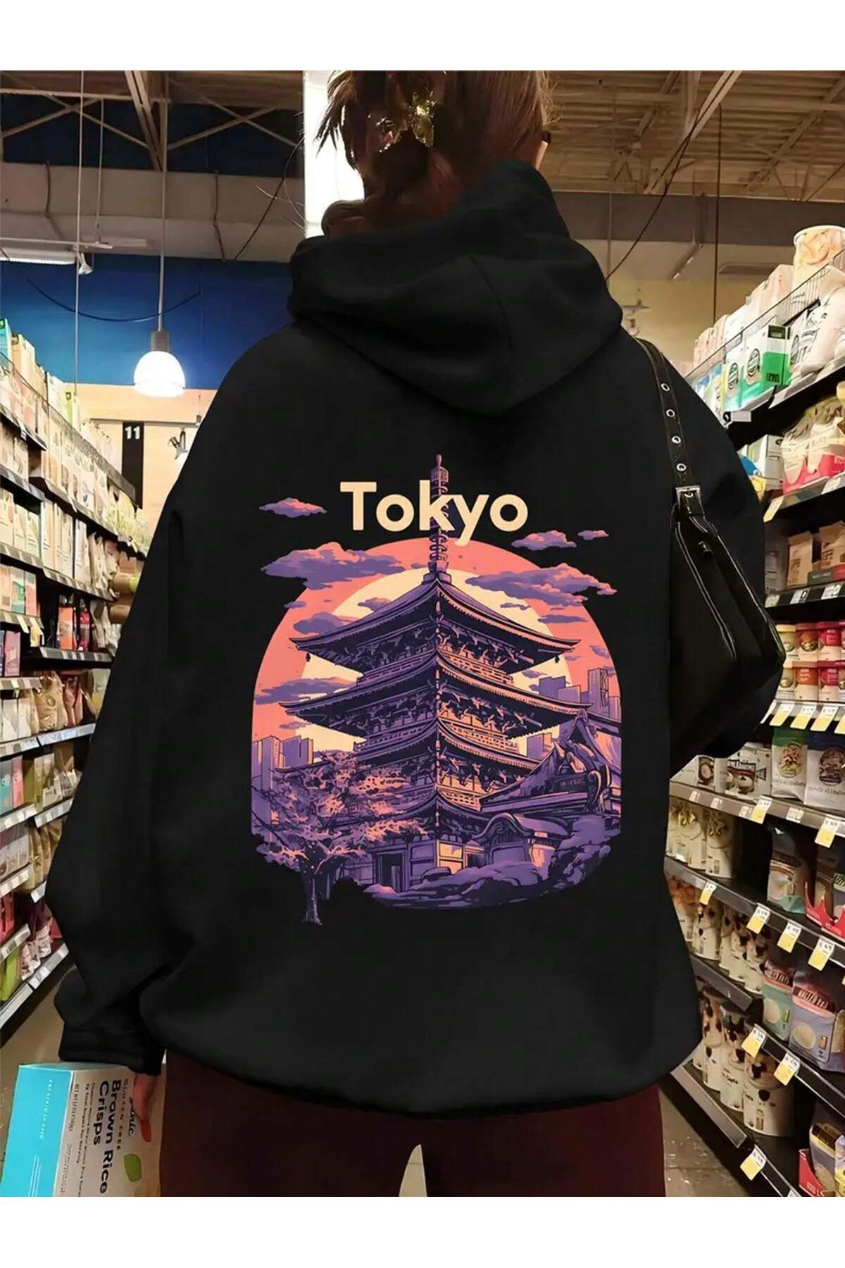 aynewmoda TOKYO Trend Fermuarlı Kapşonlu Sweatshirt Hırka Unisex