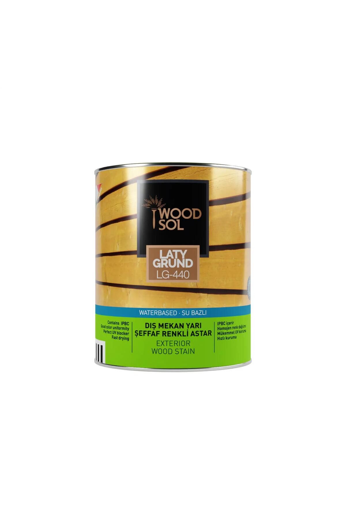 Woodsol Latygrund Dış Mekan Yarı Şeffaf Renkli Ahşap Astar 1554 Castagno 0.75 l