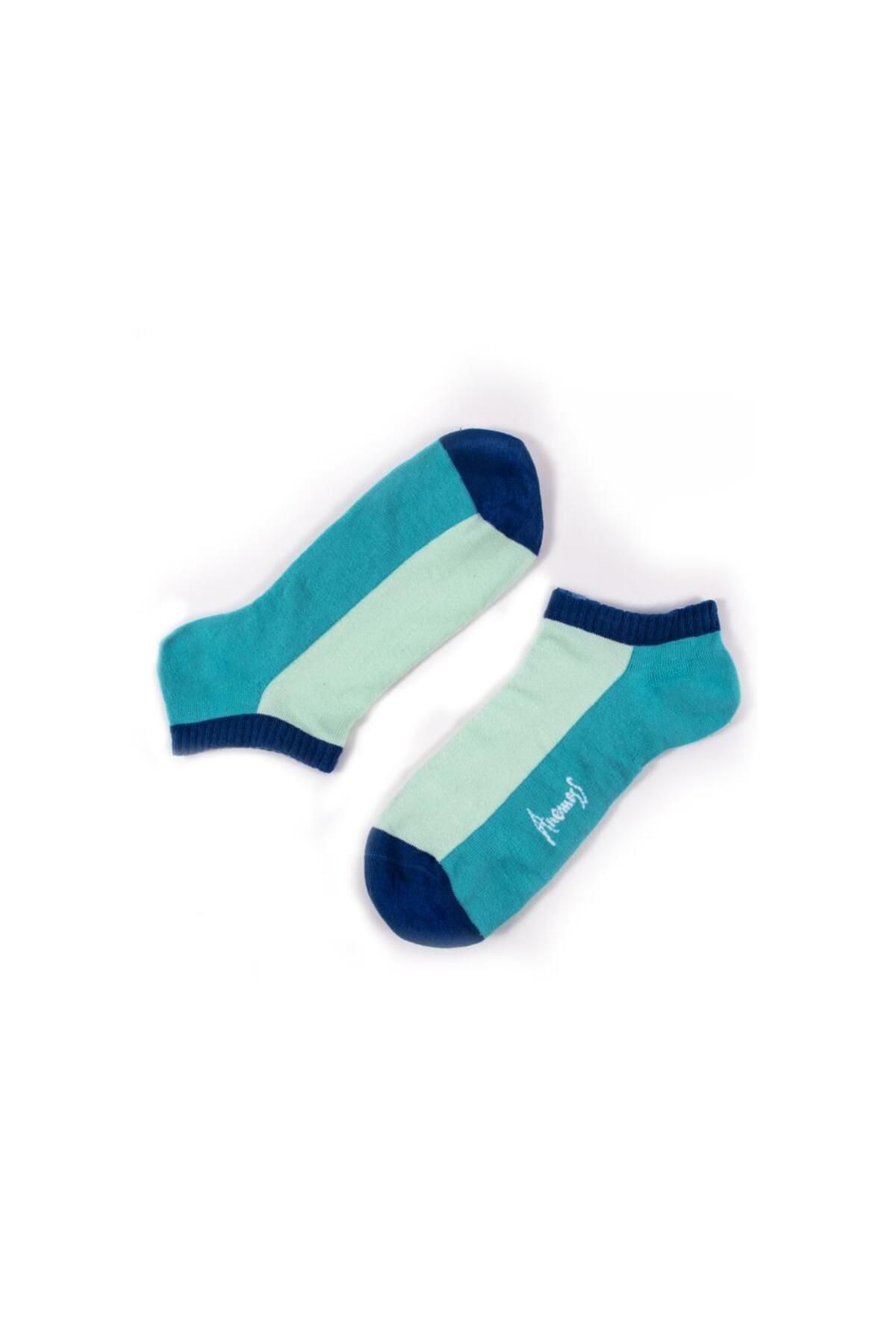 ANEMOSS-Men's 5-Piece Seamless Booties Socks Set, Sea Themed Patterns, 85% Cotton, Size 41-46 5