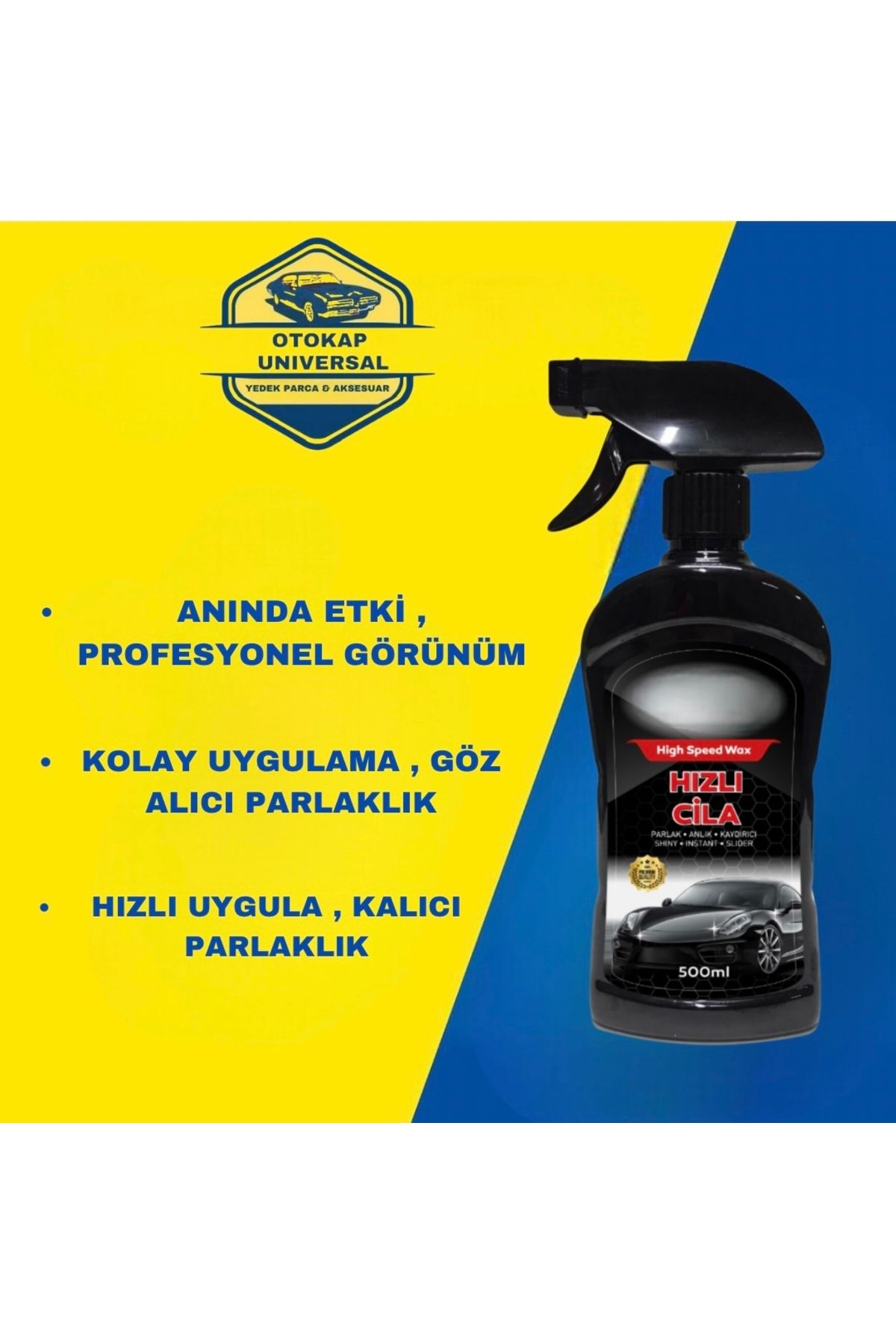 KAPOTO Oto Koruyucu Hızlı Cila Sprey 500Ml