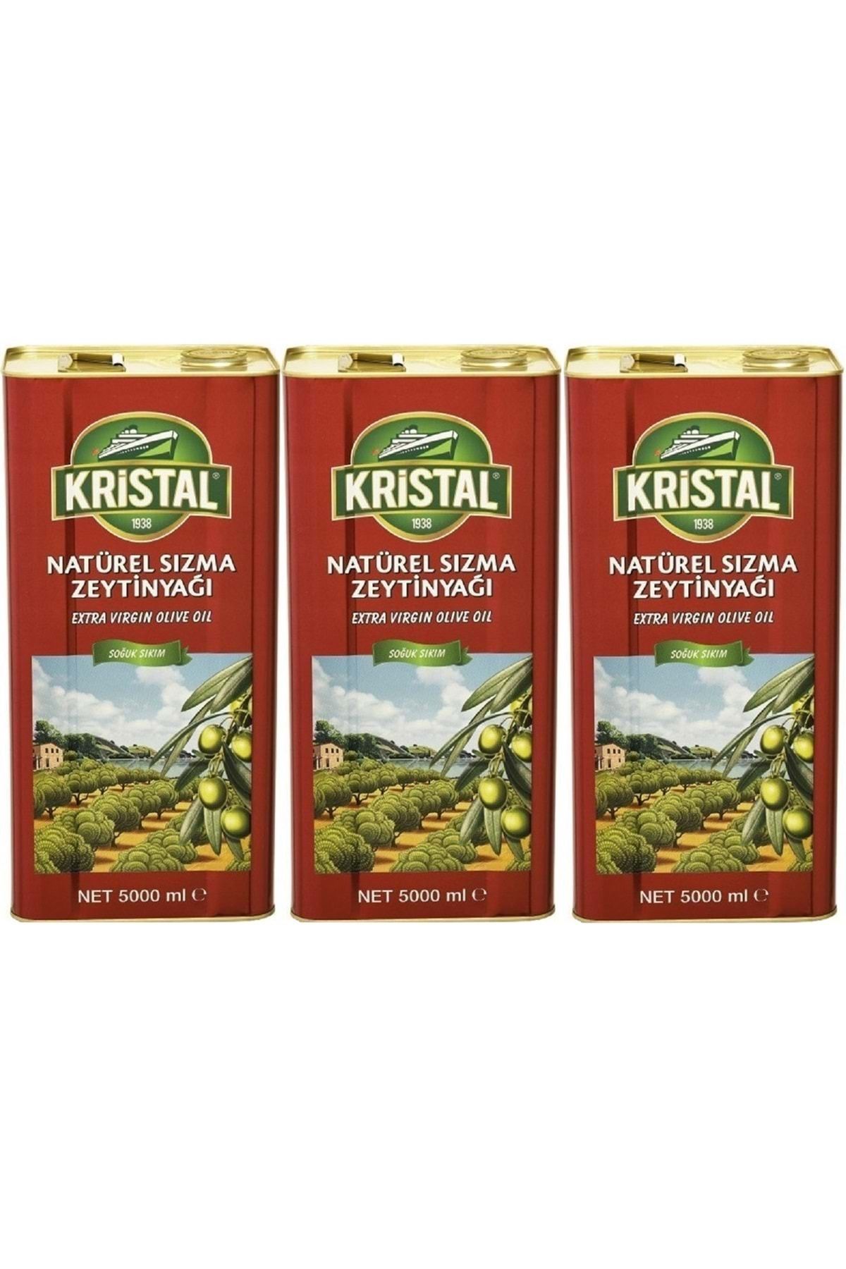 Kristal Zeytinyağı 15LT Natürel Sızma Soğuk Sıkım (Teneke) (3PK*5LT)