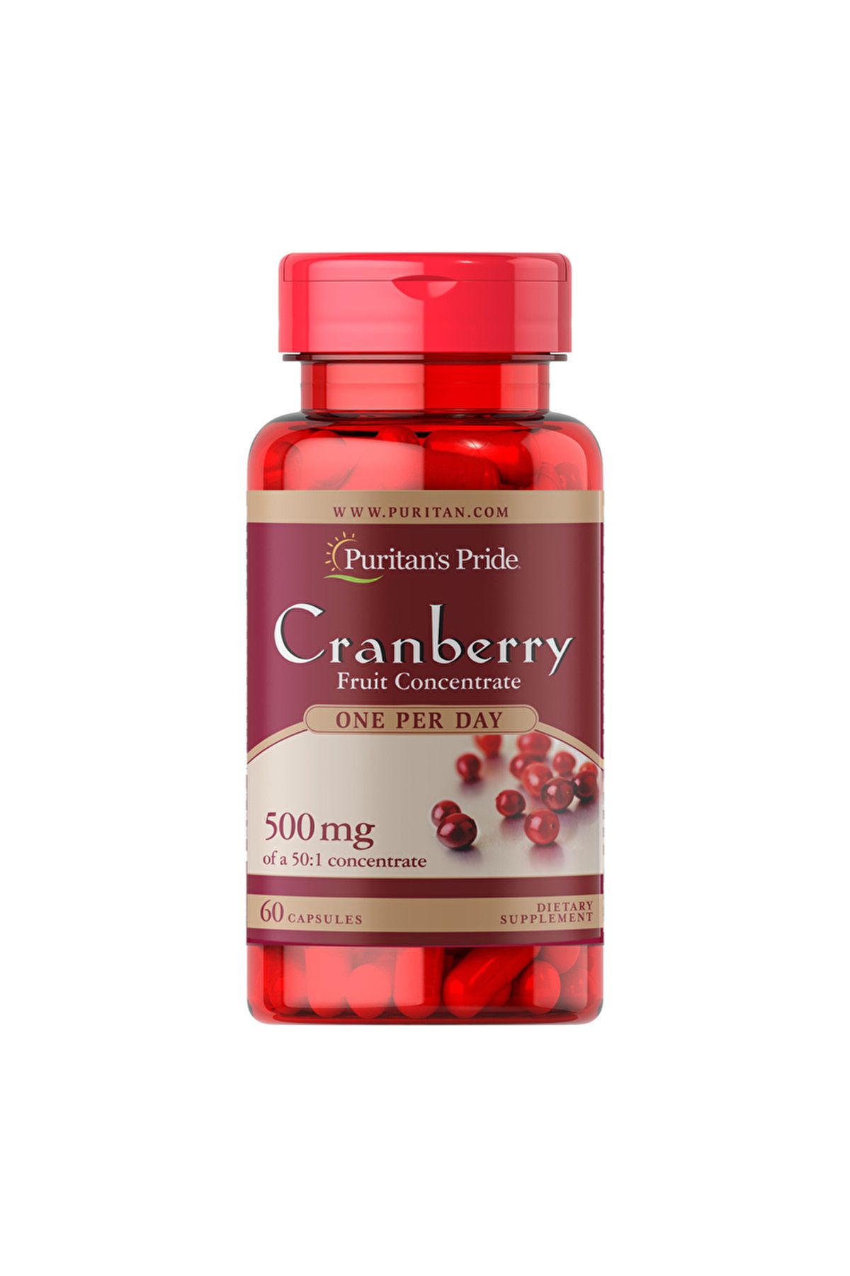 Puritan's Pride Cranberry 60 Kapsül