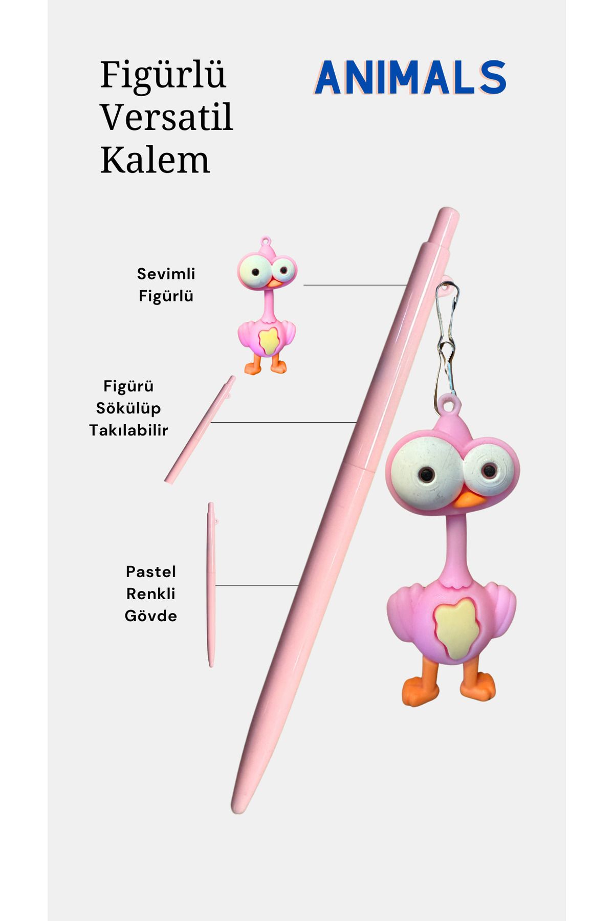 Vuslat Design Animals Hayvanlı Figürlü Versatil Uçlu Kalem 07. mm