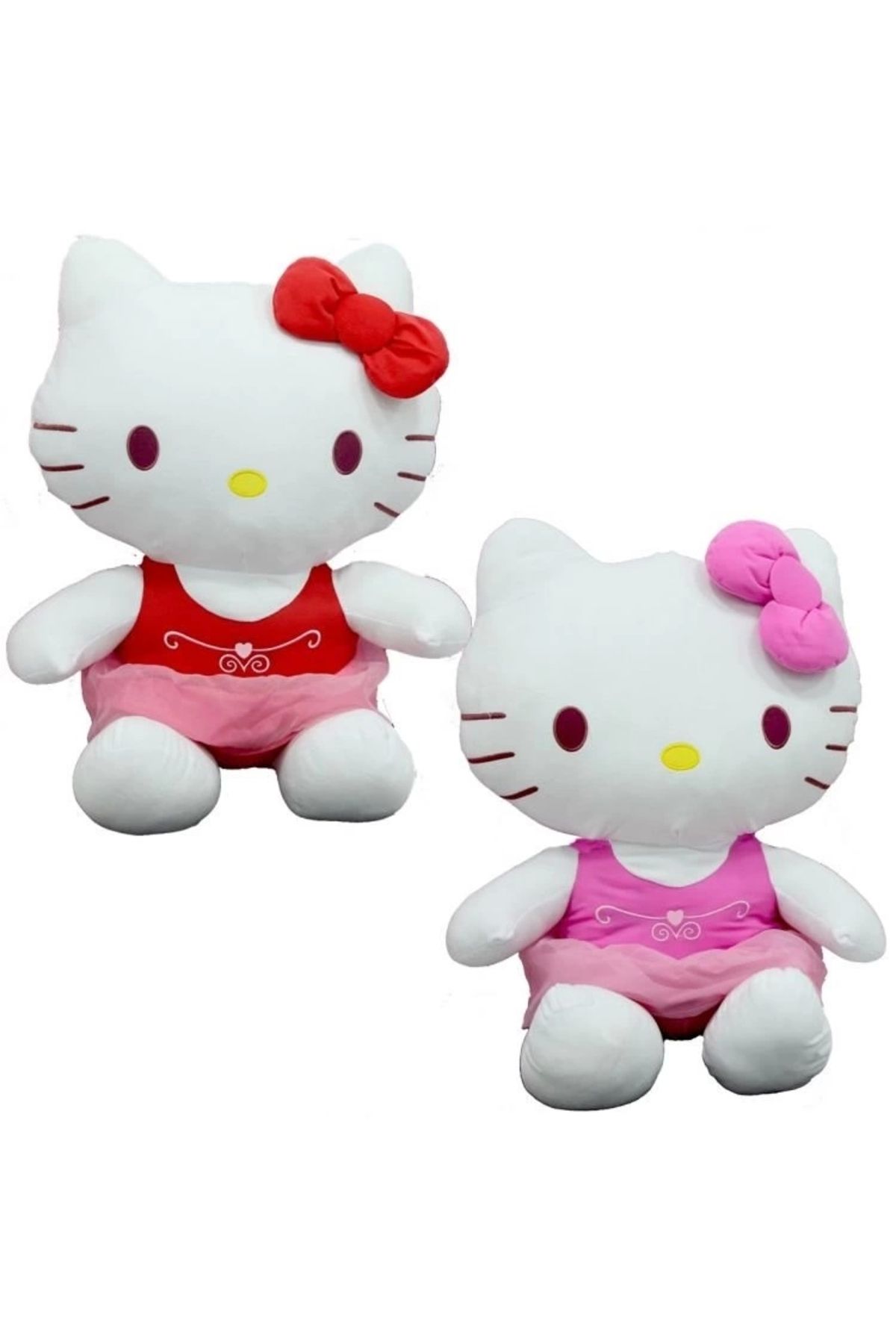 TWOX Peluş Hello Kitty Elbiseli Kurdeleli 50Cm