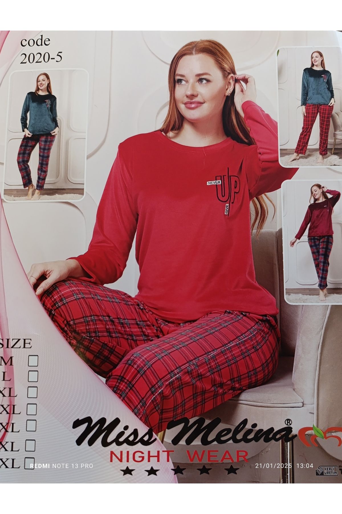 Miss Melina Kadife pijama takımı