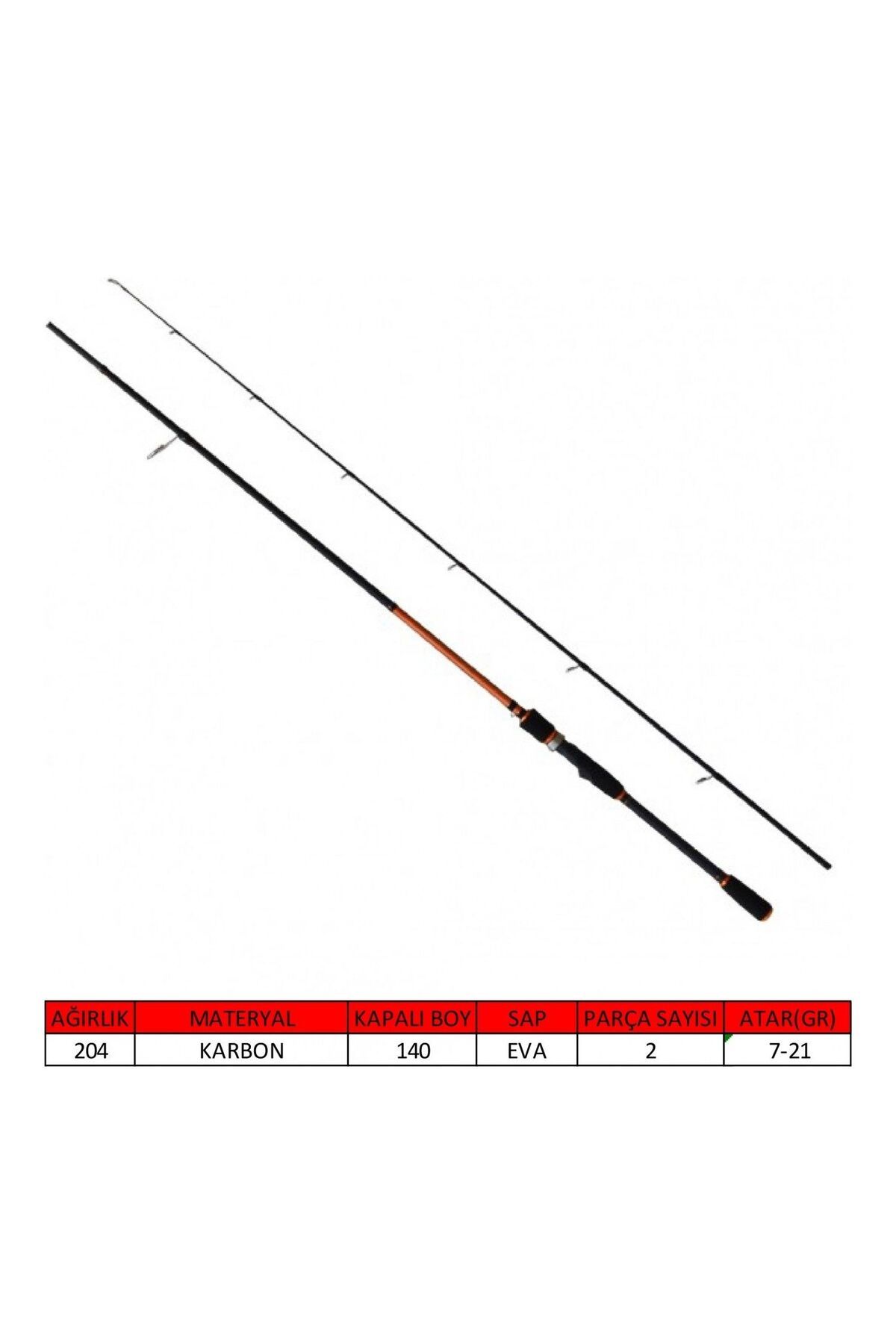 BAUER Captain 1443 Royal Flex 270 cm 2 Parça Spin Kamış 7-21gr Atarlı