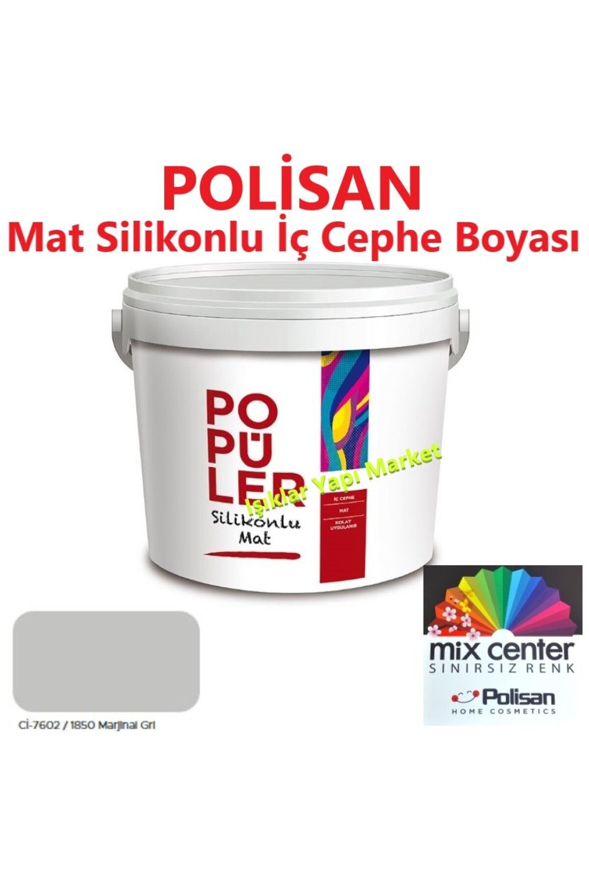 Polisan Popüler Silikonlu-İç Cephe Duvar Boyası-Polisan