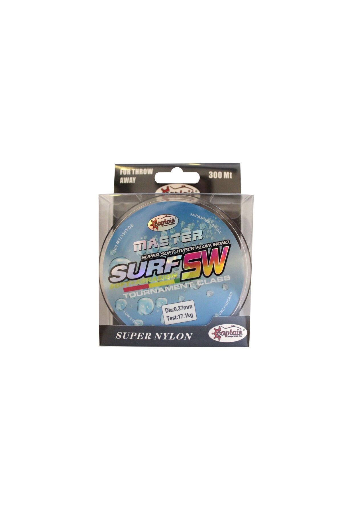 CAPTAIN Surf Master 300mt Monofilament Misina Multi Color-0,37 mm