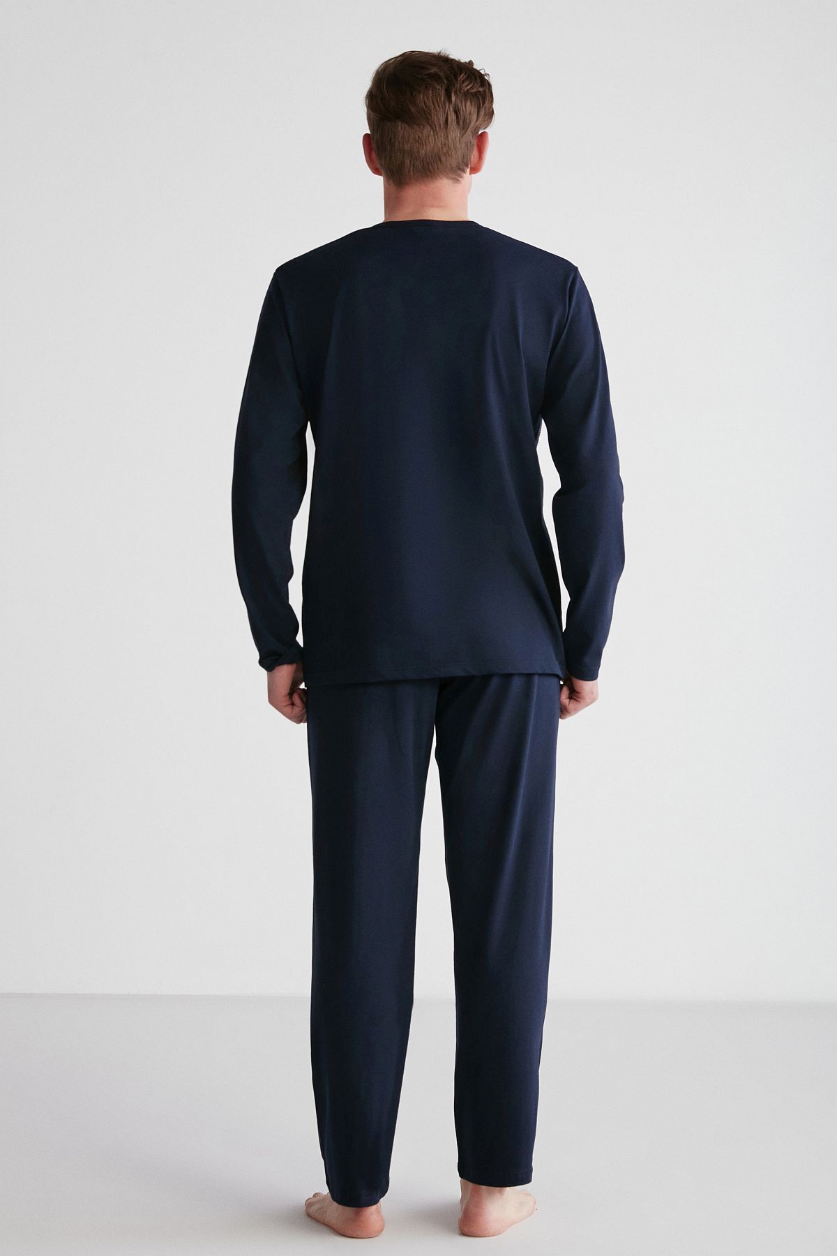 ست پیژامه آبی مردانه پایه. پولو اسن. لباس خواب سرمه ای U.S. Polo Assn.