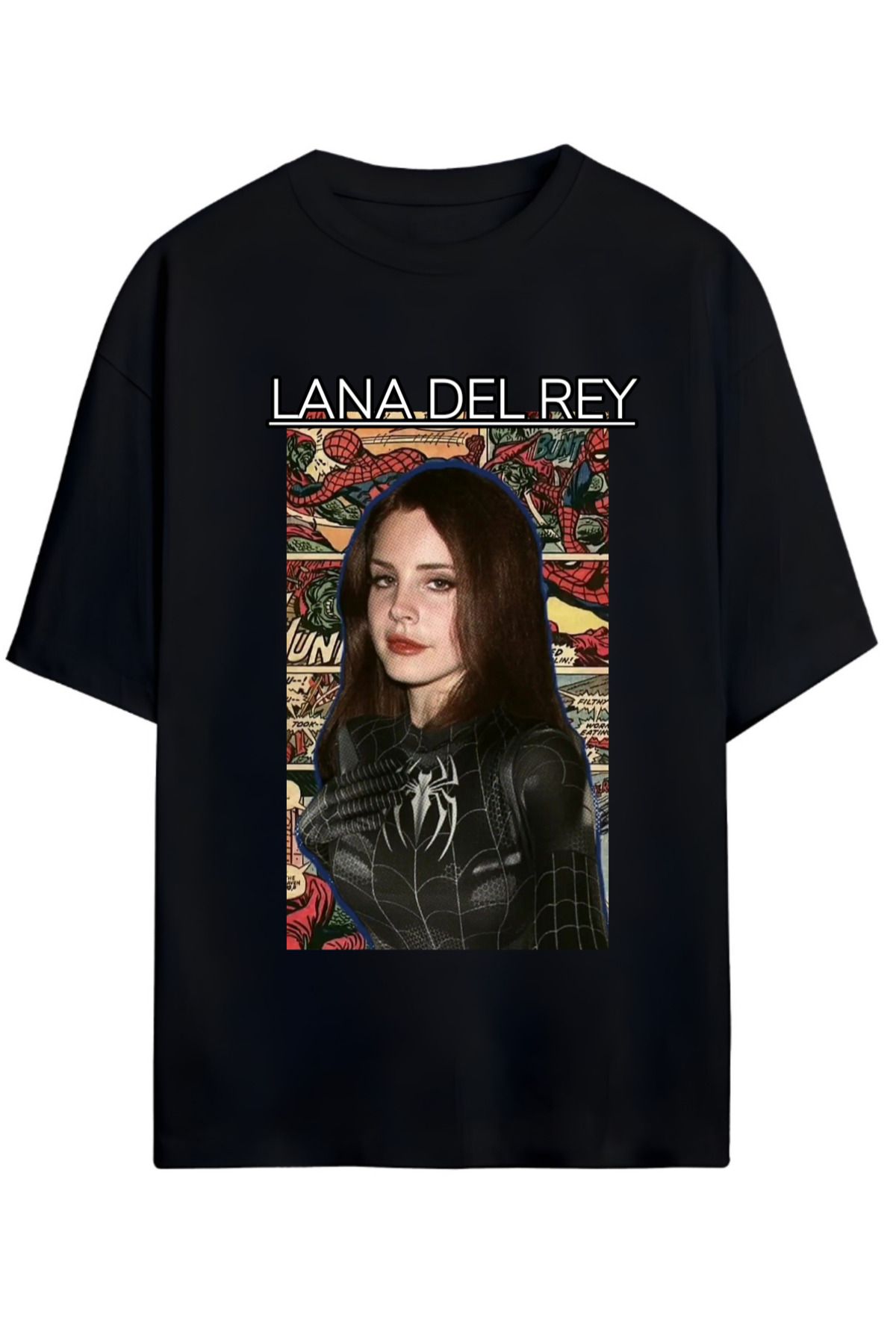 MAGORS LANA DEL REY TASARIMLI UNISEX YENİ SEZON OVERSIZE PAMUKLU  T-SHIRT