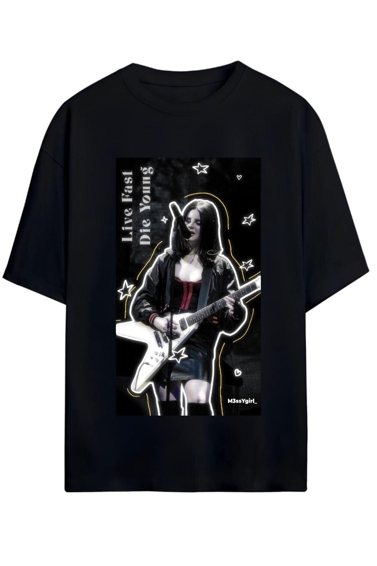 MAGORS LANA DEL REY TASARIMLI UNISEX YENİ SEZON OVERSIZE PAMUKLU  T-SHIRT