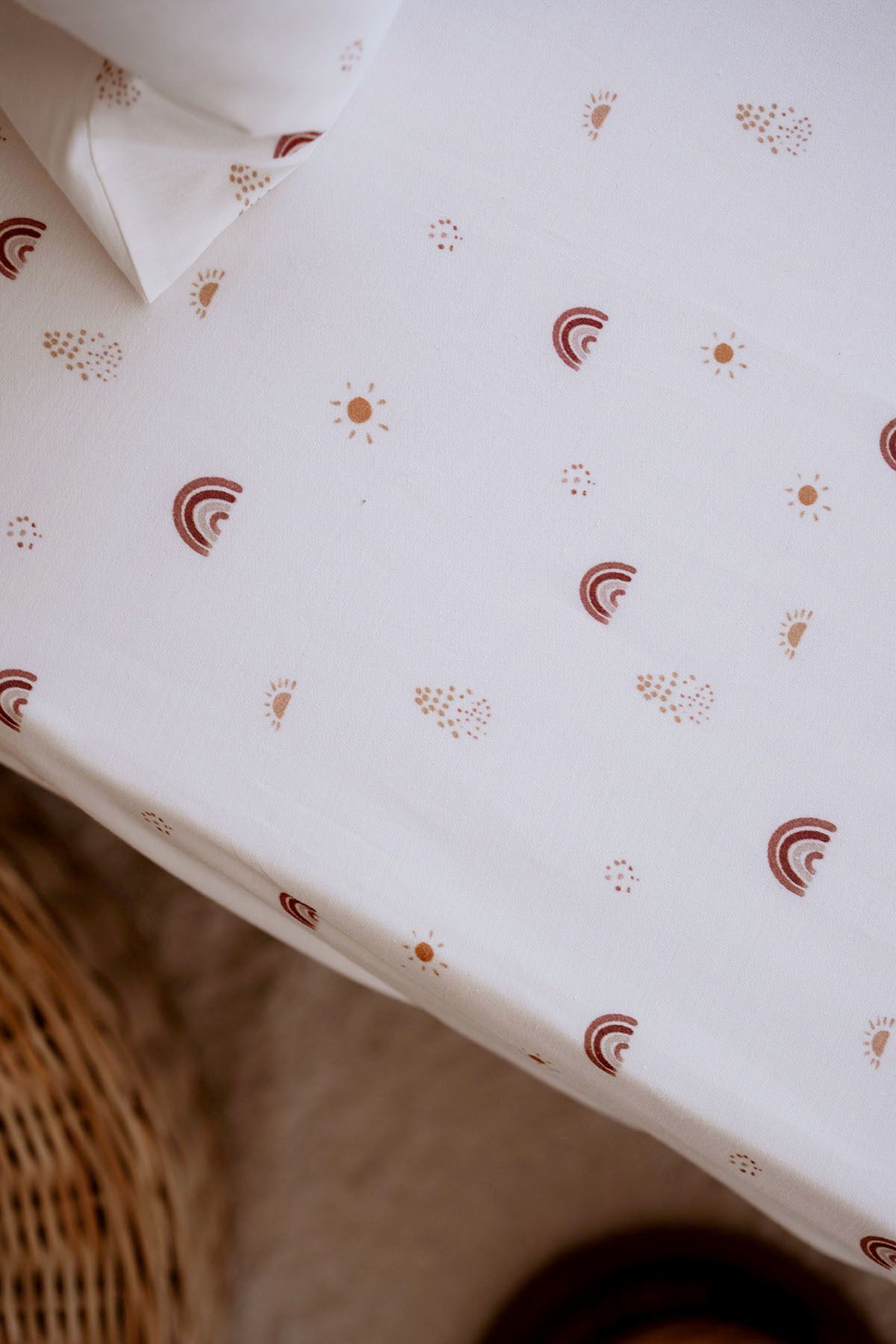 TBA COLLECTION-Baby Size Elastic Sheet Set |   Boho Rainbow 4