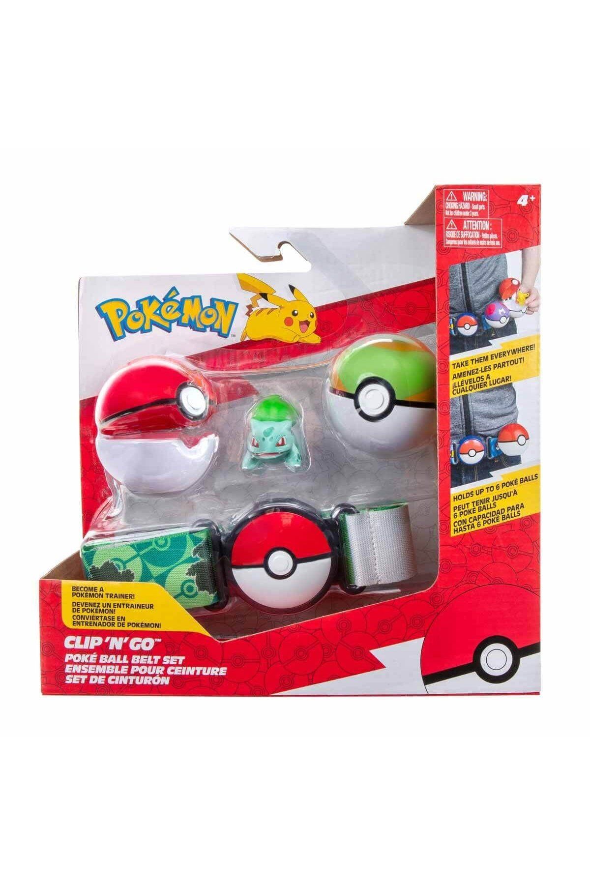 NillyToys POK PKW2715 Pokemon Clip 'N' Go Pokeball Kemer ve Bulbasaur -Necotoys