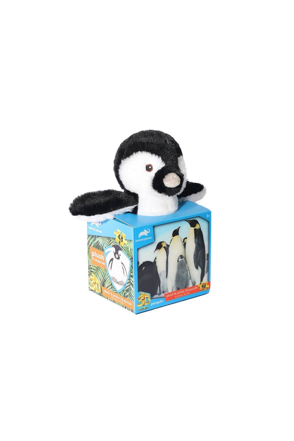 NillyToys PRM 15809 Prime 3D Penguen Peluş ve Selfie 48 Parça Puzzle -Necotoys