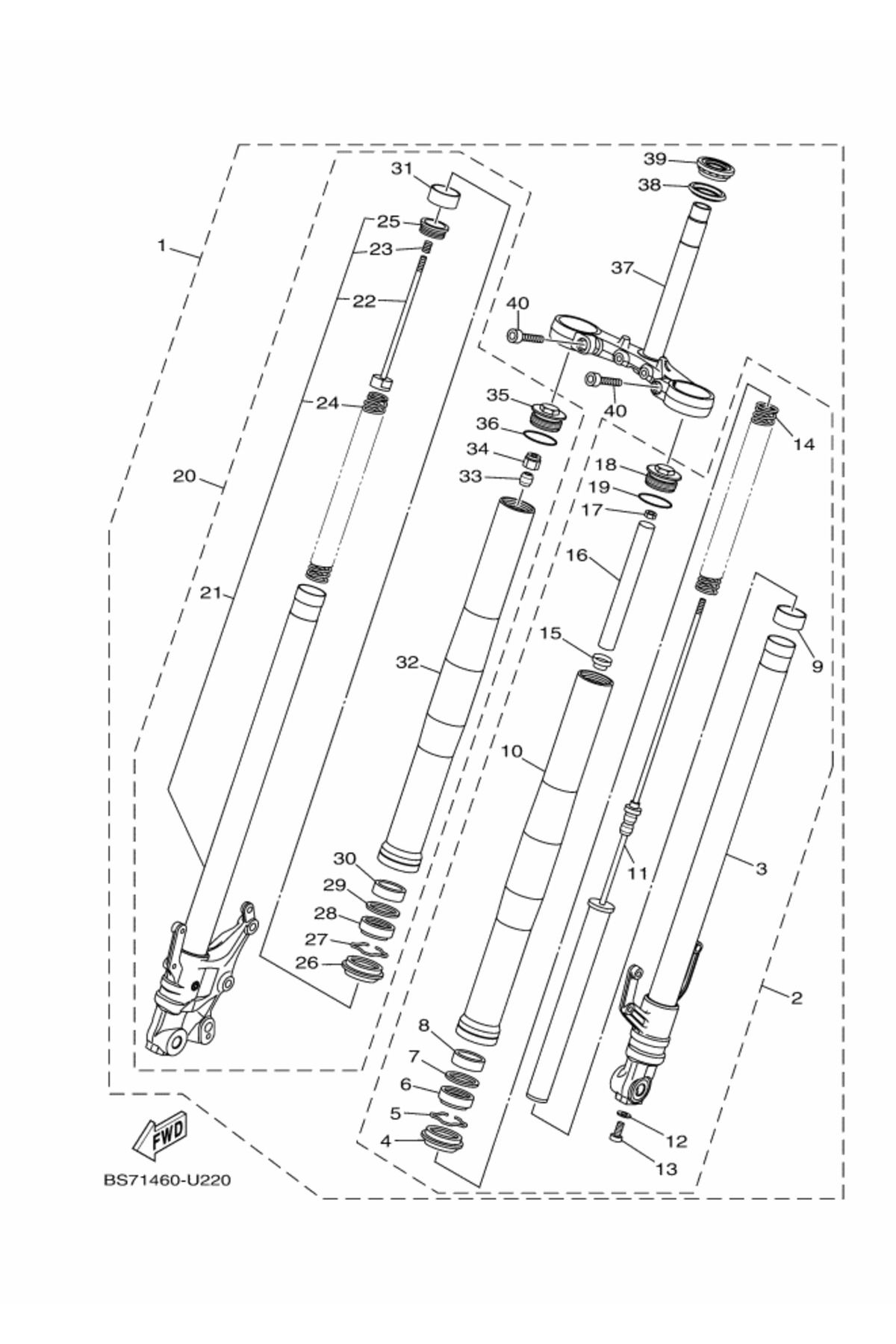 Yamaha R-25/MT-25 ÖN TAKIM KOMPLE