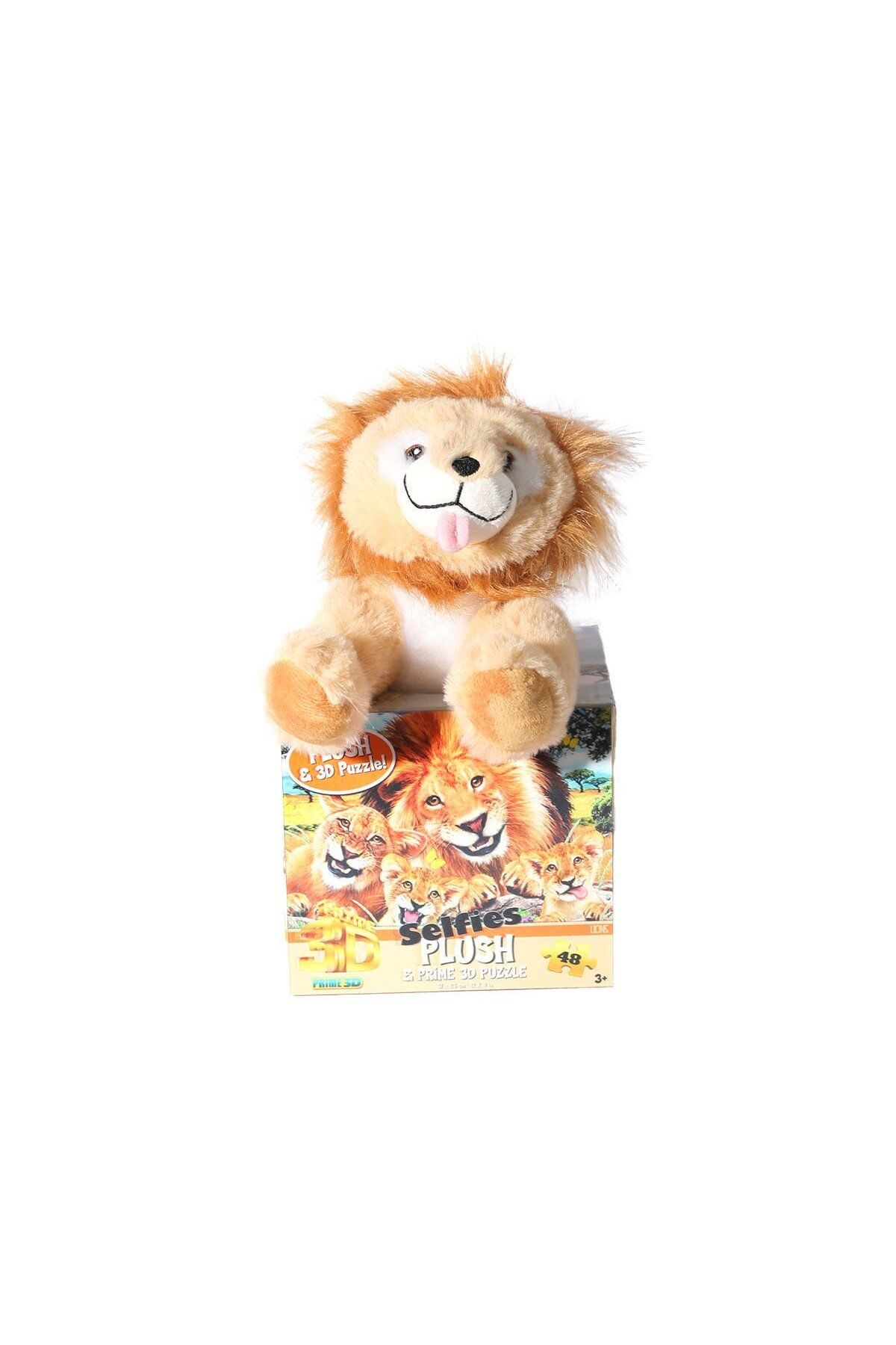 NillyToys PRM 15803 Prime 3D Aslan Peluş Selfie 48 Parça Puzzle -Necotoys