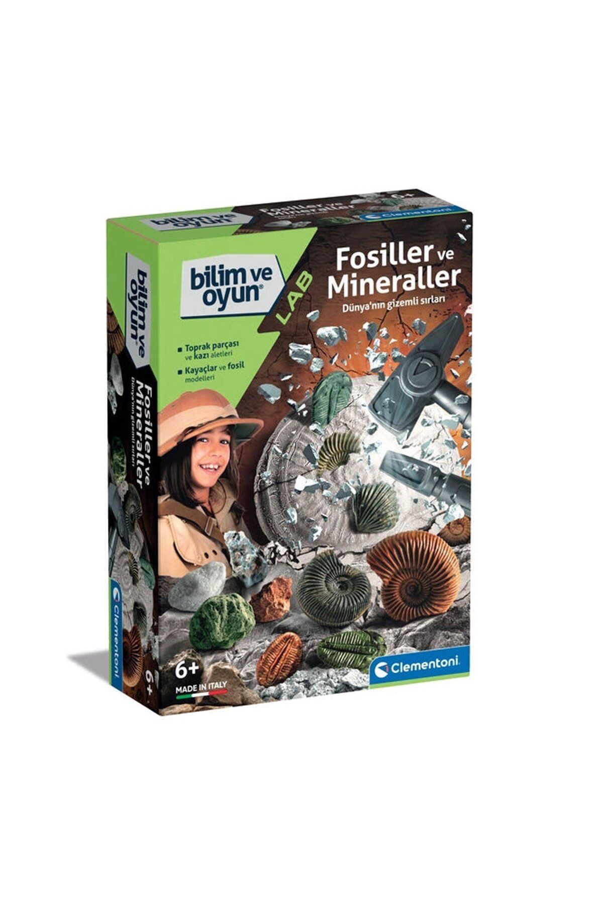 NillyToys 64336 Bilim ve Oyun - Fosiller ve Mineraller Kazı Seti