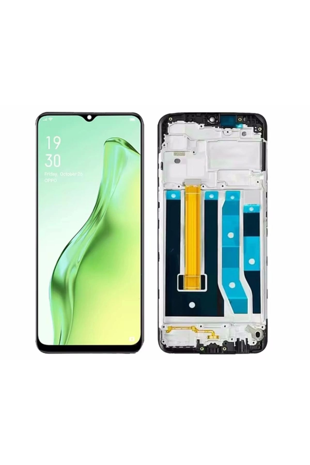 Parça Bankası Oppo A31 2020 Uyumlu Lcd Ekran Dokunmatik Çıtalı Siyah