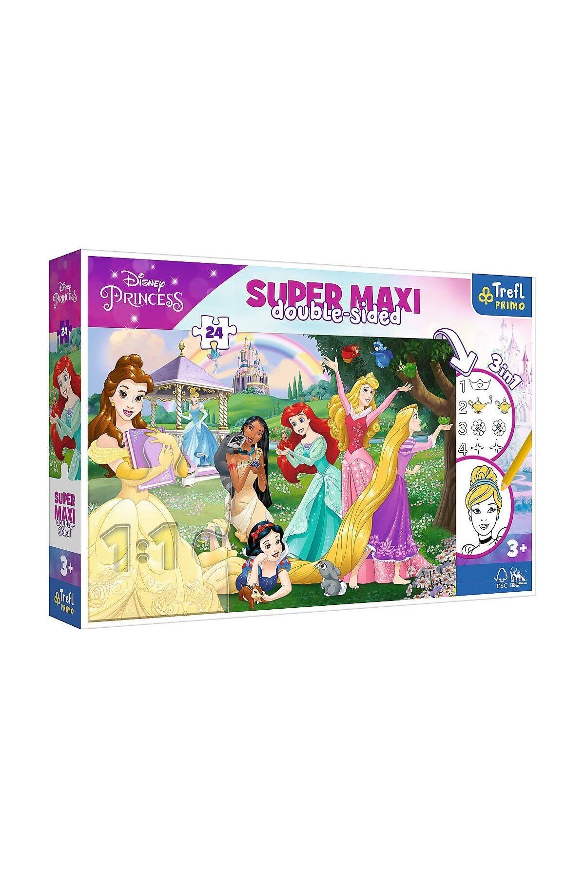 NillyToys PUZZLE-41008 Super Maxi Princess 3IN1 14 Parça Çocuk Puzzle