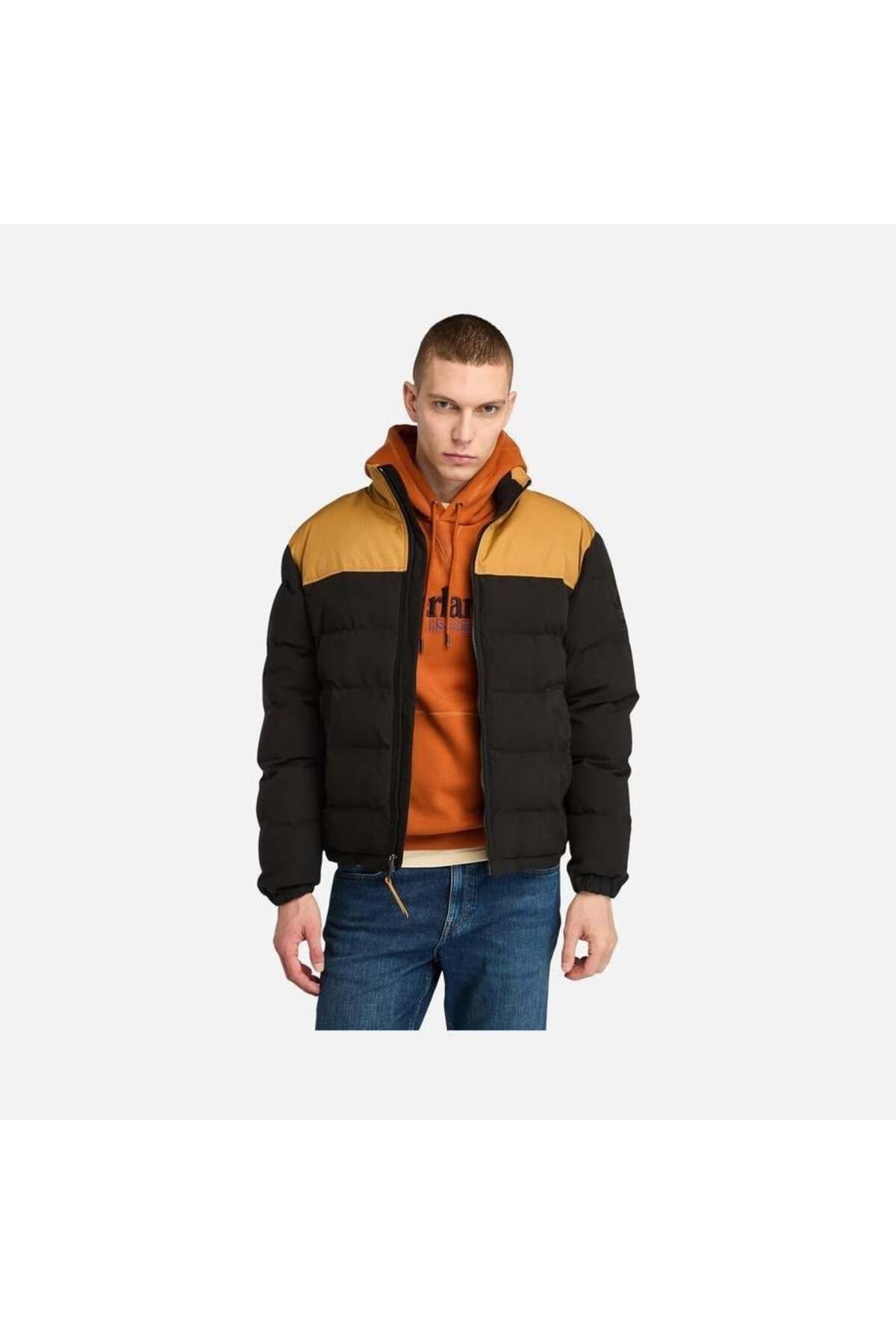 Timberland Welch Mountain Puffer Erkek Mont Wheat Black