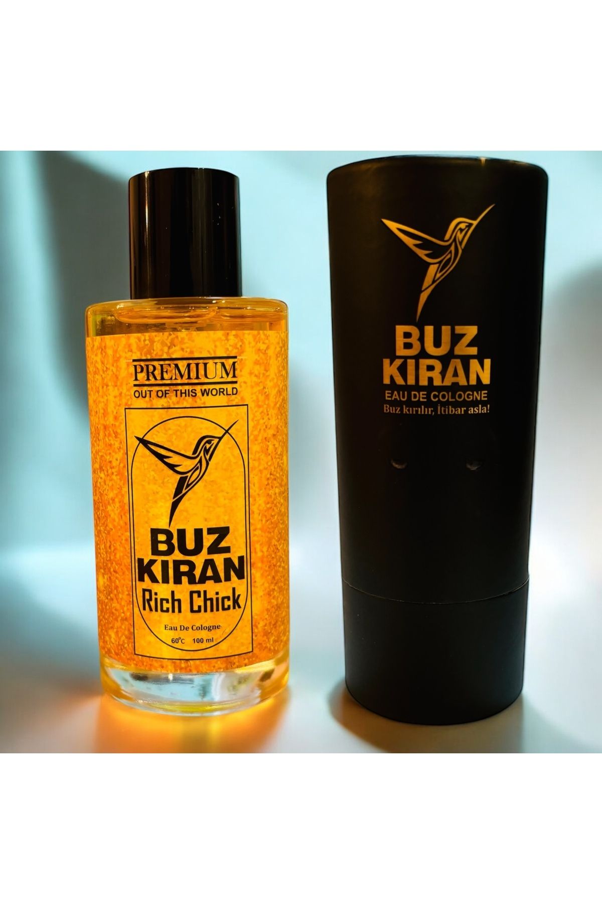 BUZKIRAN Premium Parfümlü Cam Kolonya - Rich Chick (İĞDE FLOWER , NİGHT WOODS , WHİTE TEA)