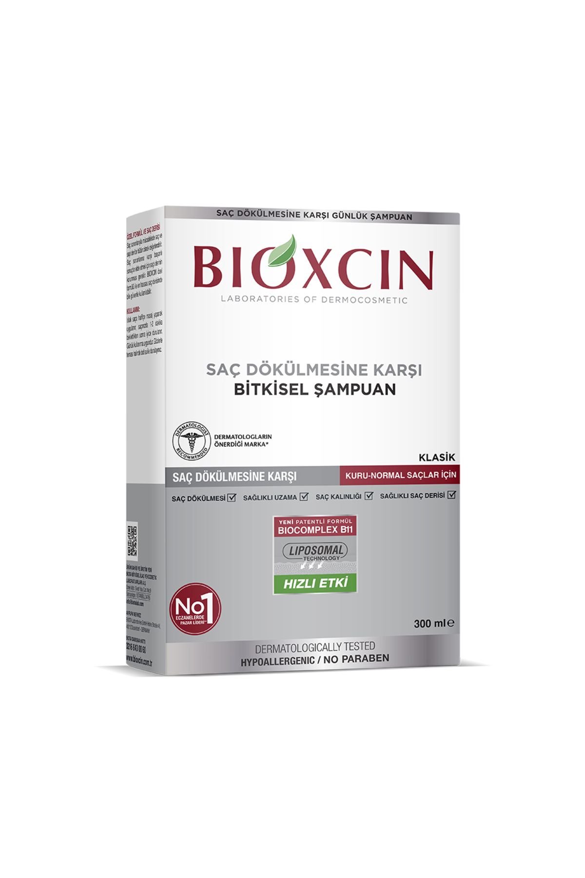 Bioxcin Klasik Kuru ve Normal Saçlar için Şampuan 300 Ml