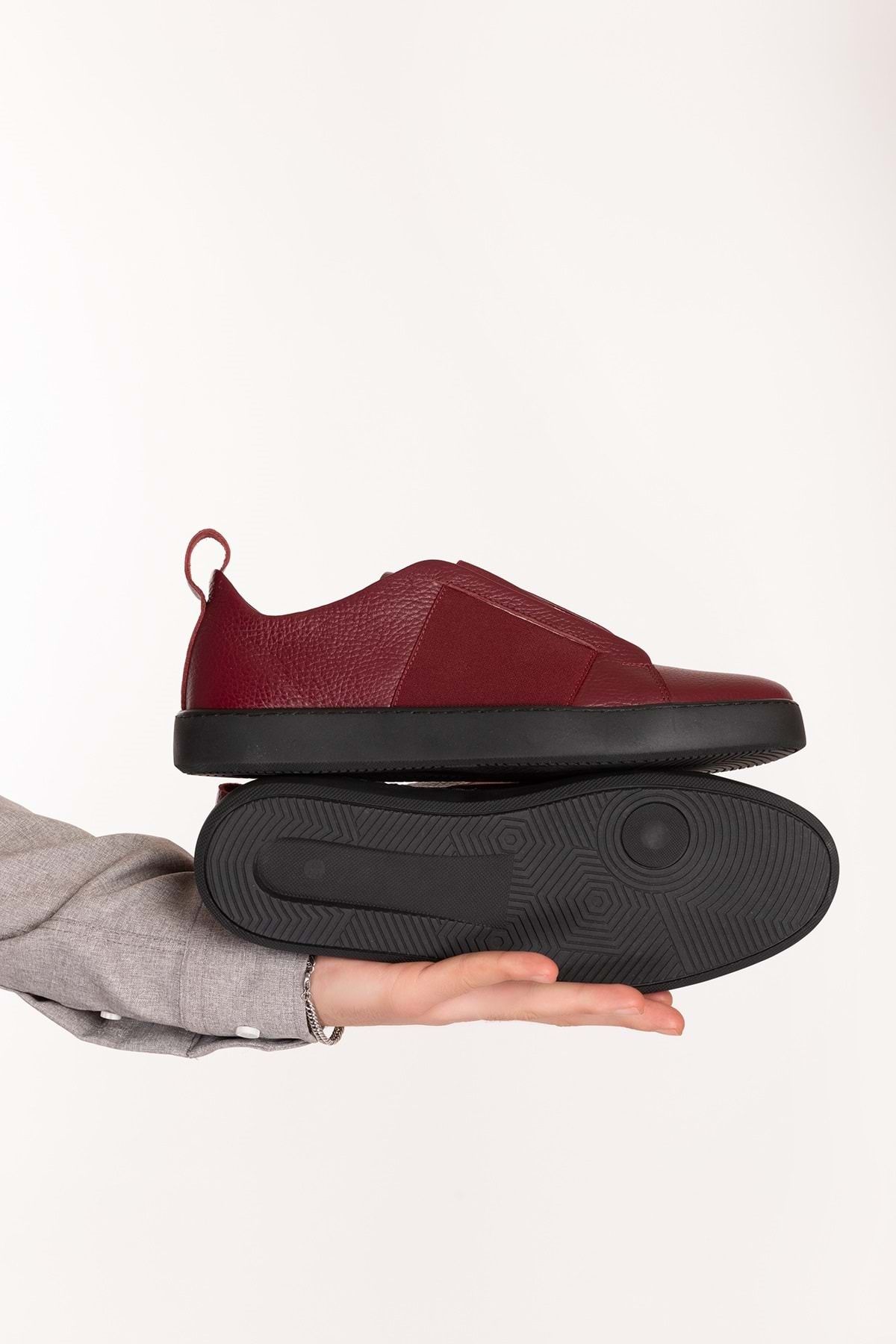Gondol-Men's Genuine Leather Elastic Easy Wear Shoes Tx.7740 4