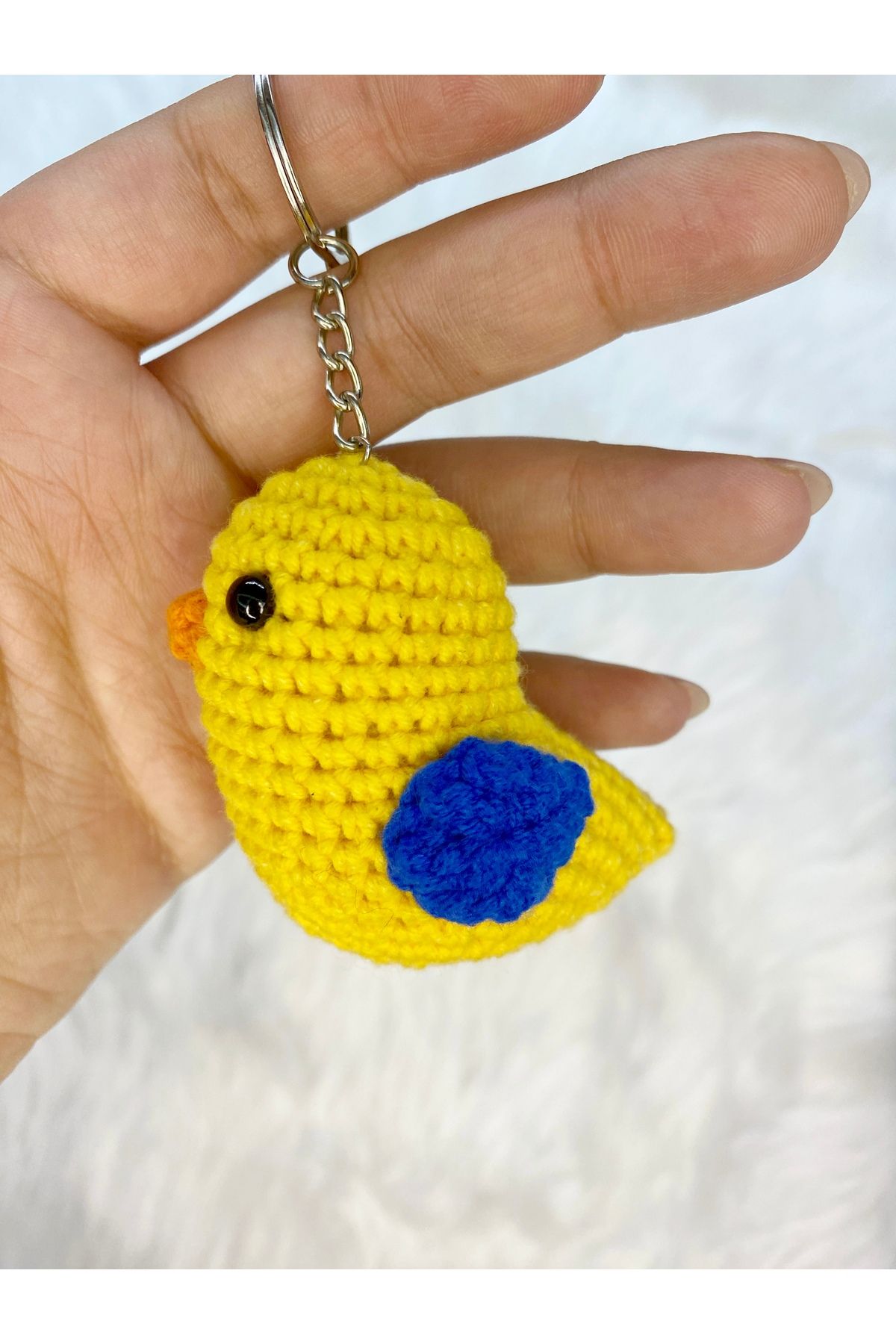 Handmade Amigurumi taraftar kanarya anahtarlık çanta süsü hediyelik