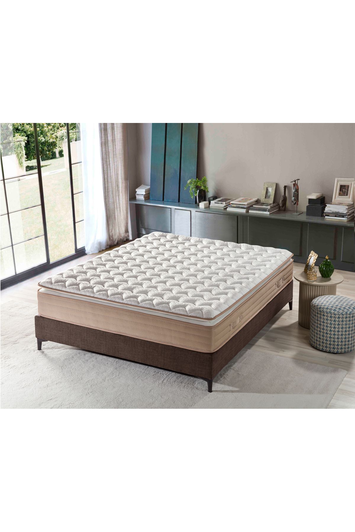 BED LİNE Visco Bamboo Kuş Tüyü Pedli Full Ortopedik Cloudy Line Yatak