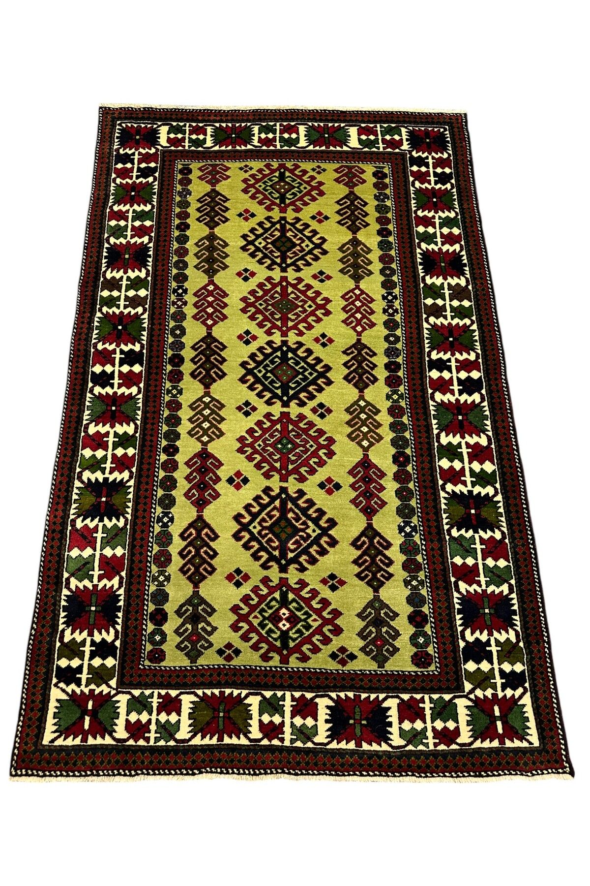 ALBOS LUXURY CARPET El Dokuma Kök Boya Kafkas Halısı 130x200 Sıfır %100 Yün Halı Aykırı Model