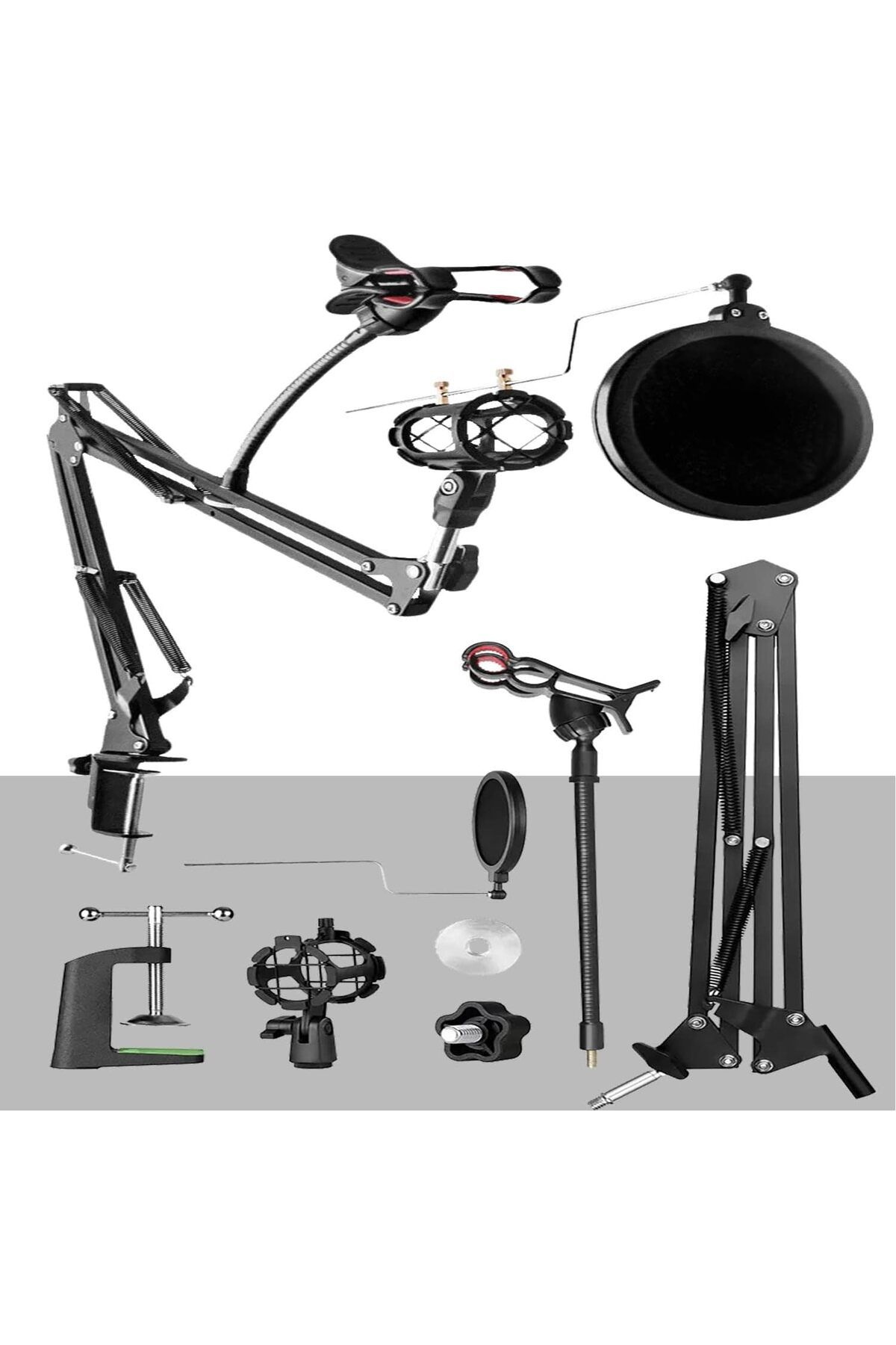 NcK Set-01 - Mikrofon standı + Shock Mount + Pop Filter