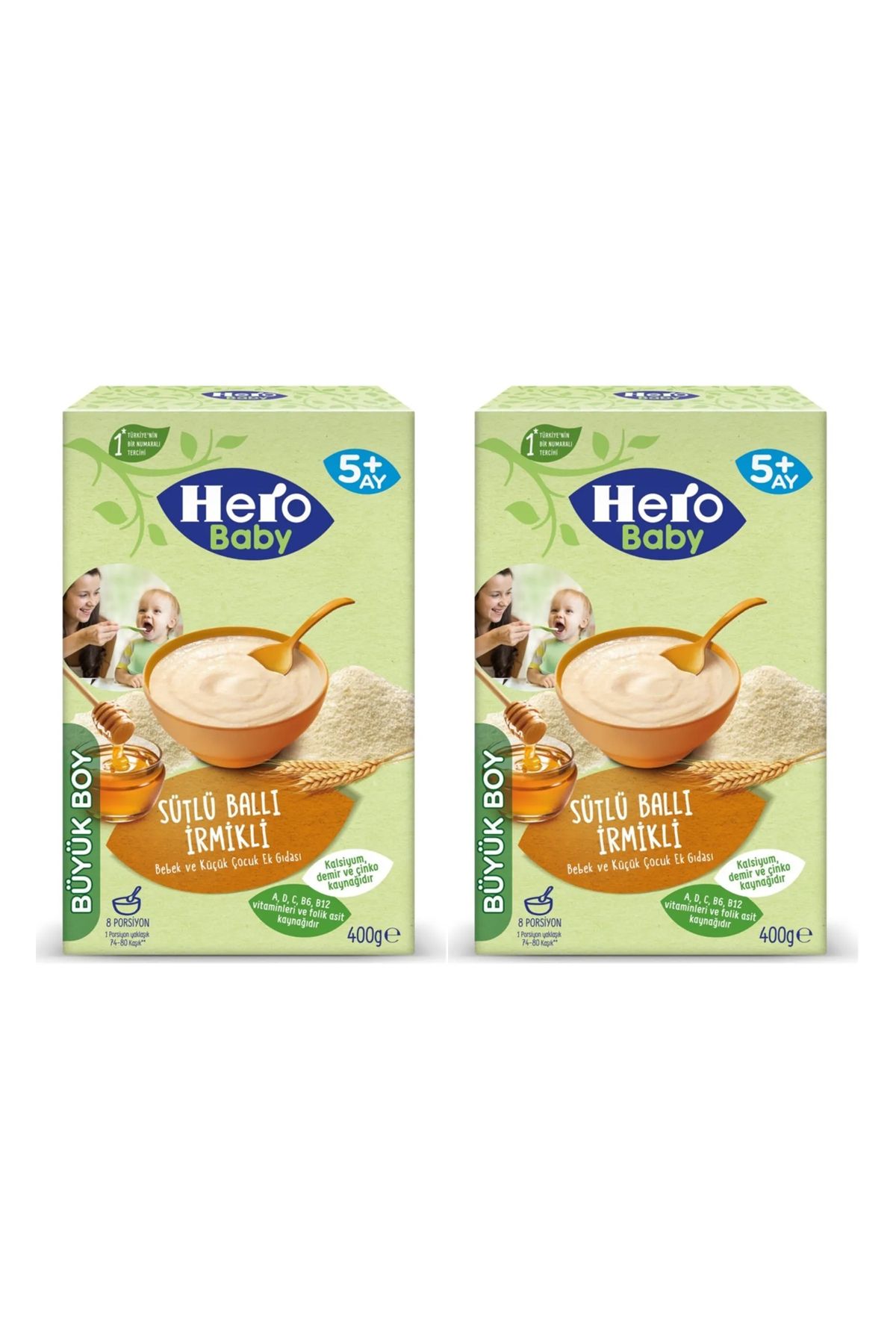 Hero Baby Sütlü Ballı İrmikli Ek Besin 400 G x 2 Adet