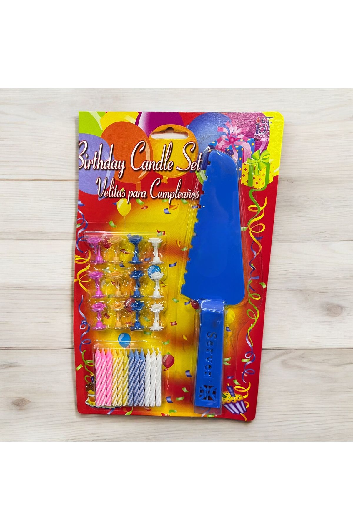 MERBA DESIGN DOĞUM GÜNÜ SETİ- PASTA SETİ- MUM SETİ- 24LÜ MUM SPATULA SET